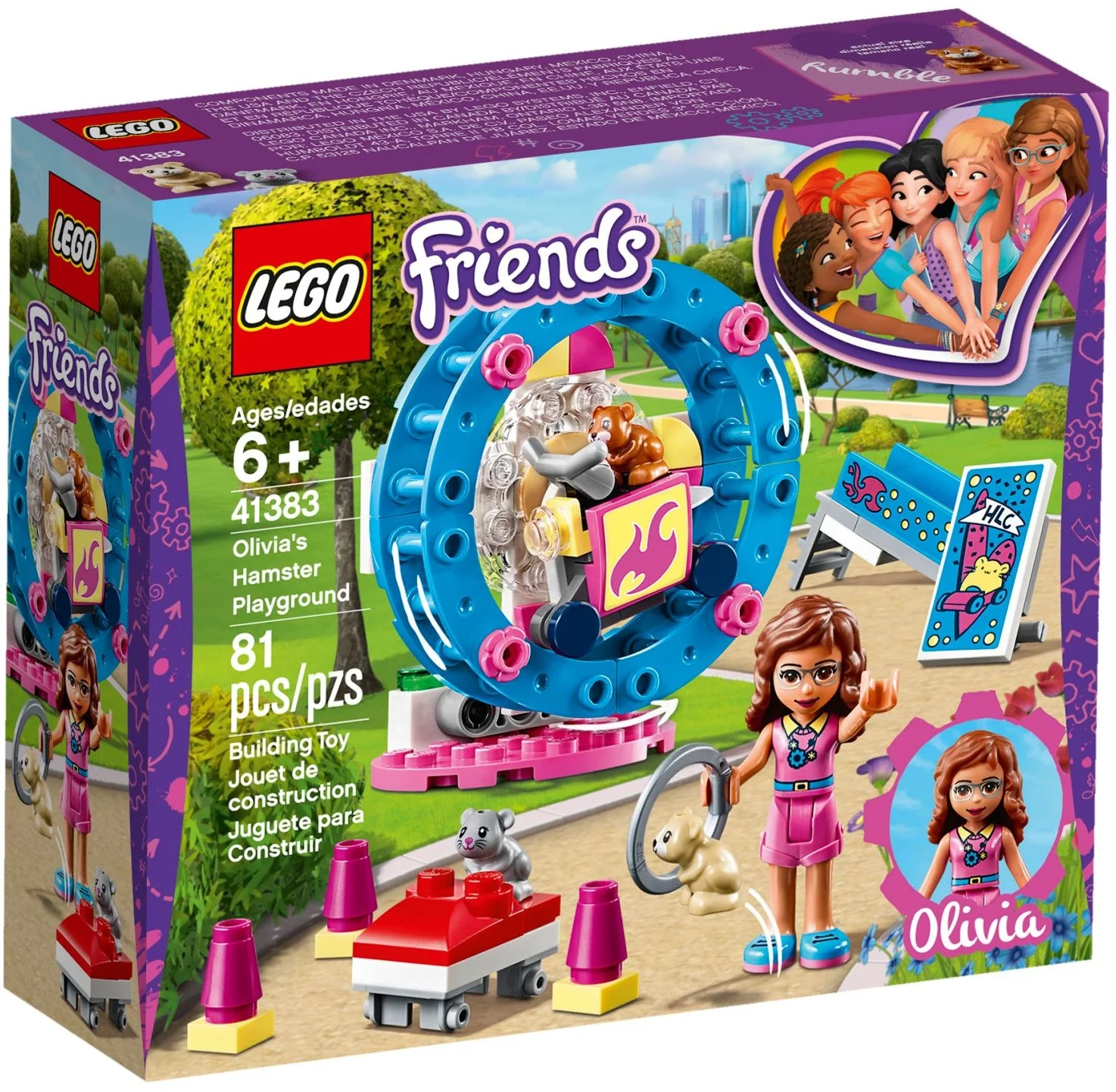 LEGO® 41383 Plac zabaw dla chomików Olivii - zdjęcie 2