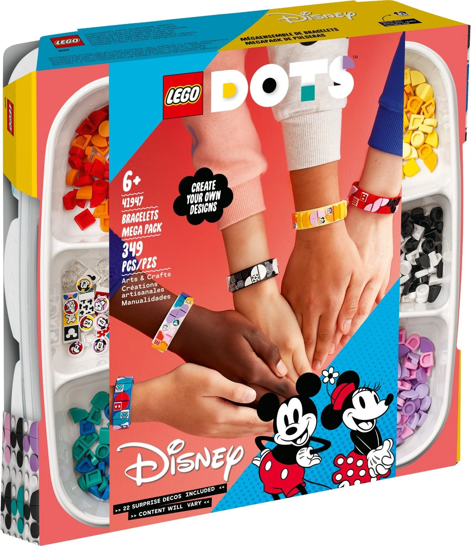 LEGO® 41947 Zestaw Lego Dots megazestaw bransoletek Miki i przyjaciele wielokolorowy - zdjęcie 2