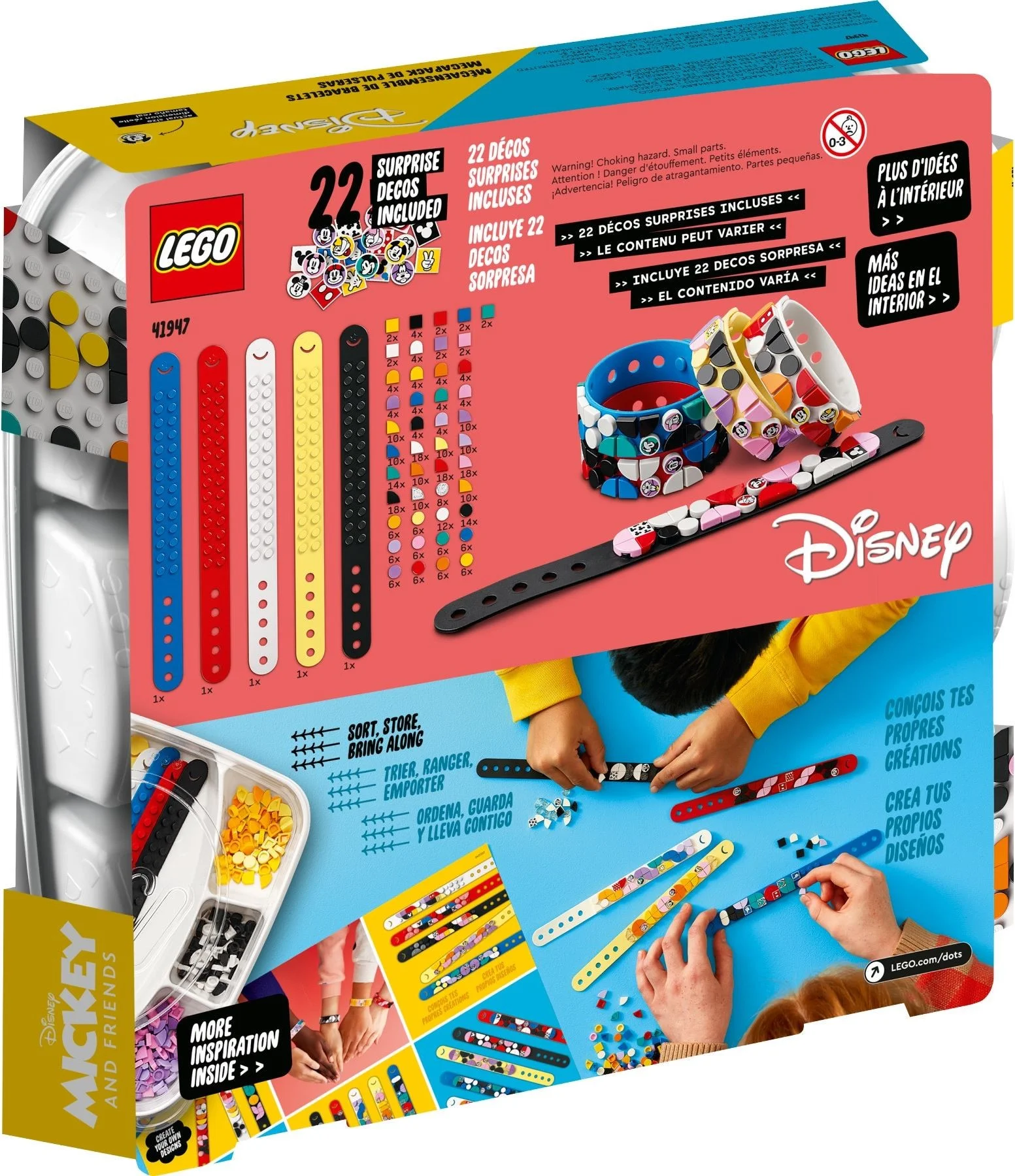 LEGO® 41947 Zestaw Lego Dots megazestaw bransoletek Miki i przyjaciele wielokolorowy - zdjęcie 6