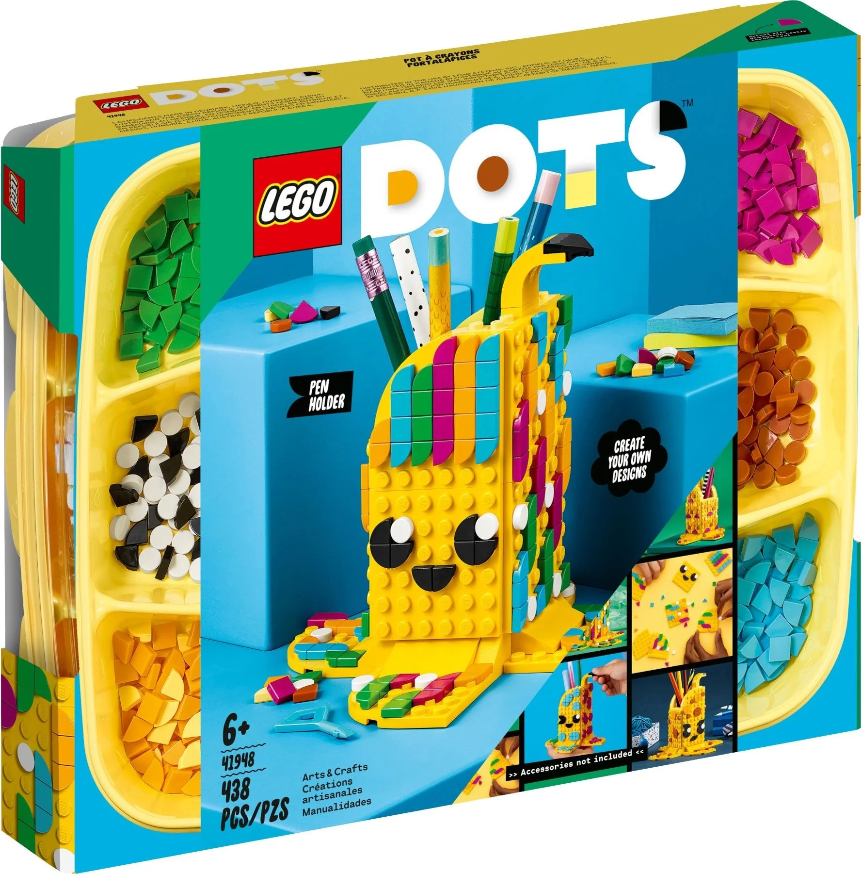 Dots banan pojemnik na długopisy 41948