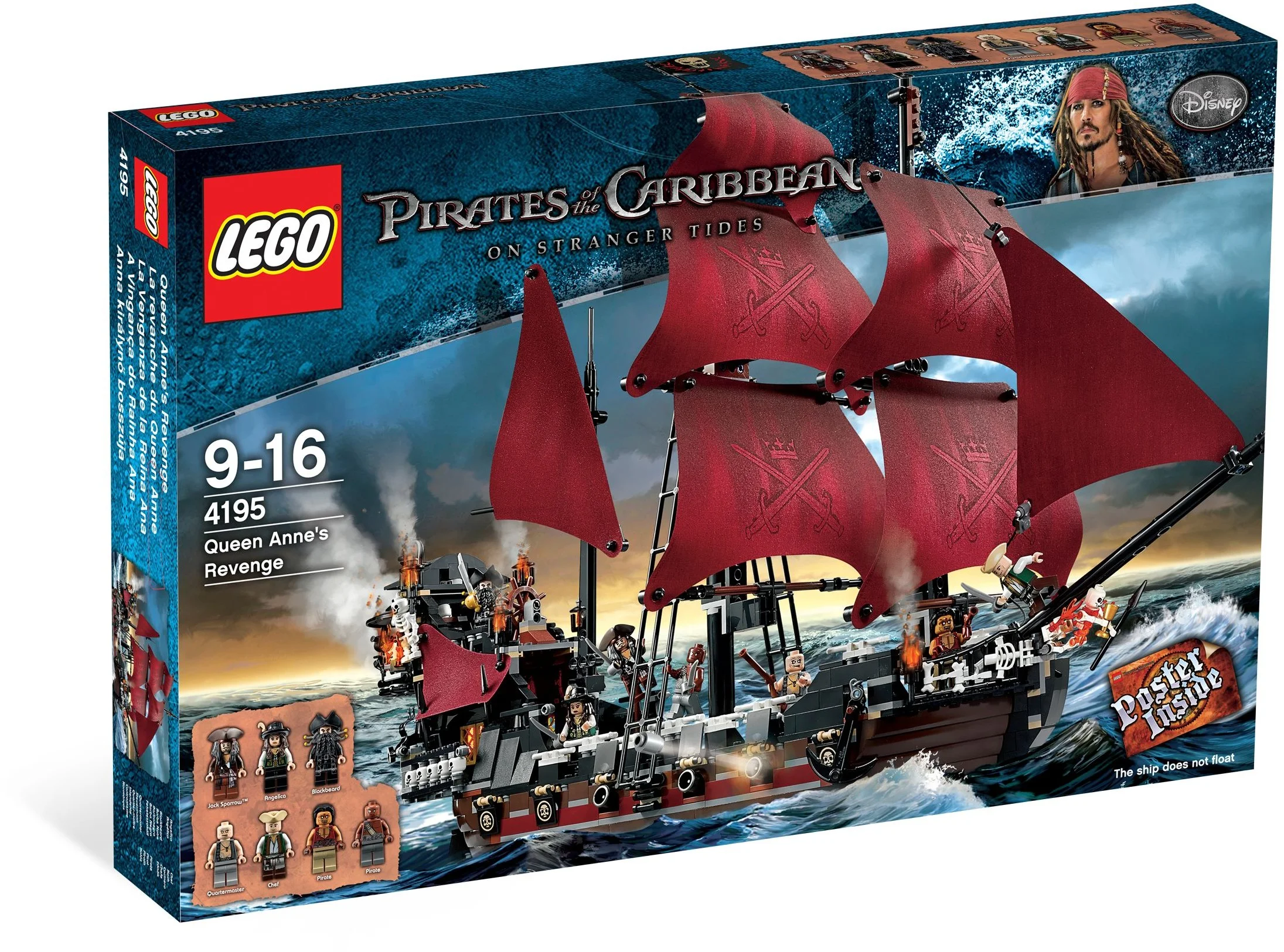 LEGO® 4195 Klocki Lego Pirates of the Caribbean Zestaw Queen Anne's Revenge - zdjęcie 16