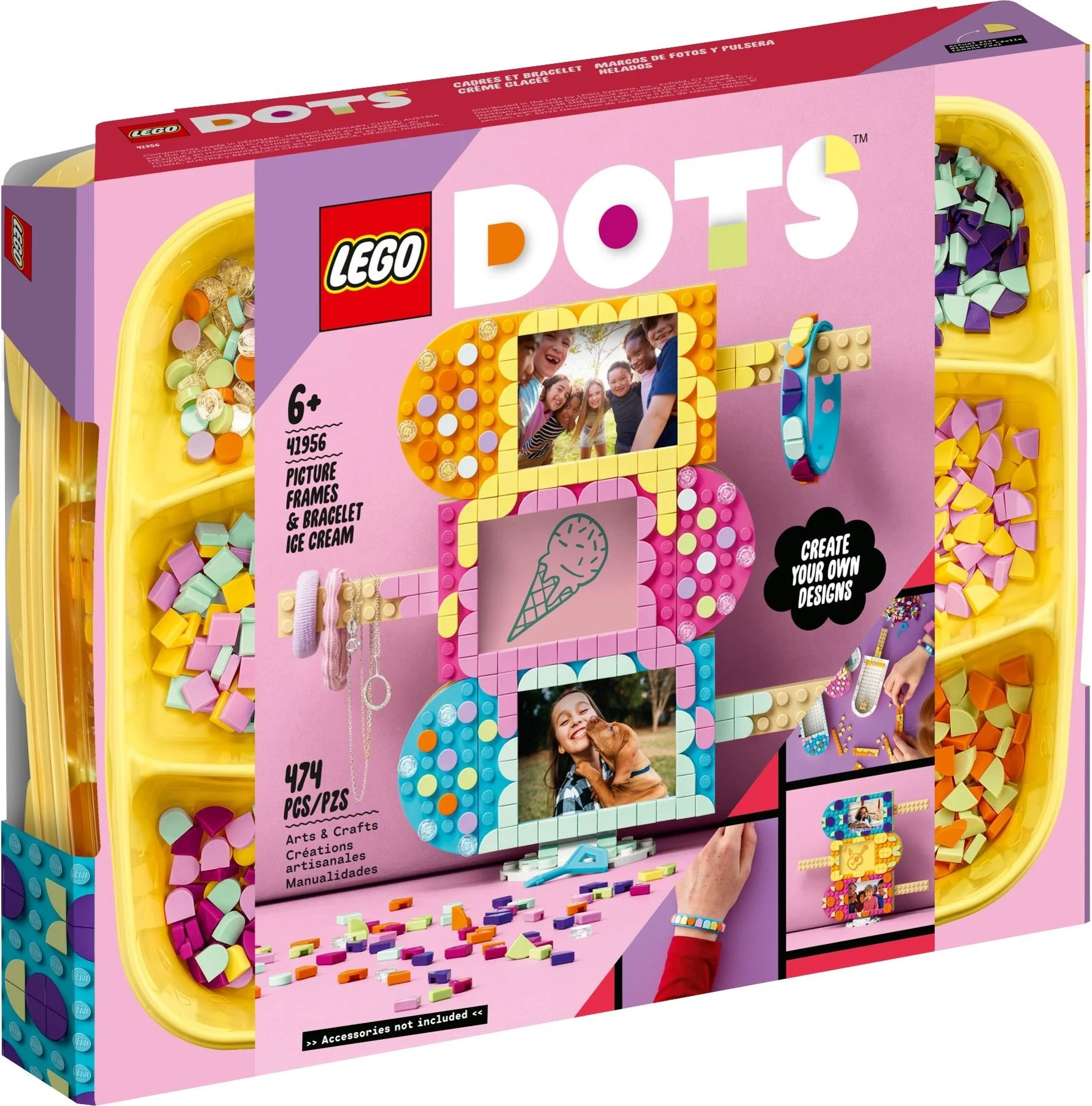 LEGO® 41956 Ramki na zdjęcia w kształcie lodów i bransoletka - zdjęcie 2
