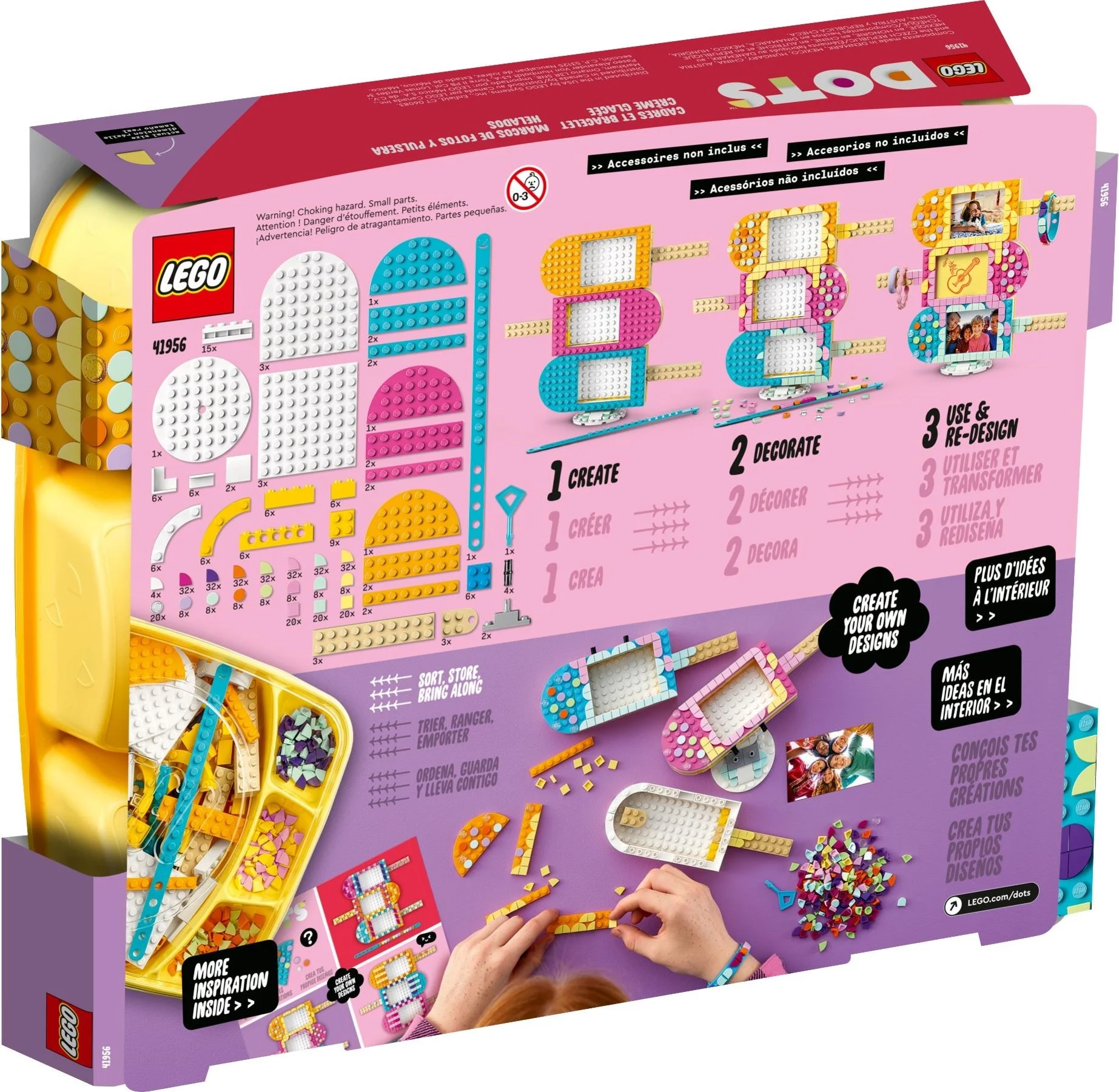 LEGO® 41956 Ramki na zdjęcia w kształcie lodów i bransoletka - zdjęcie 6
