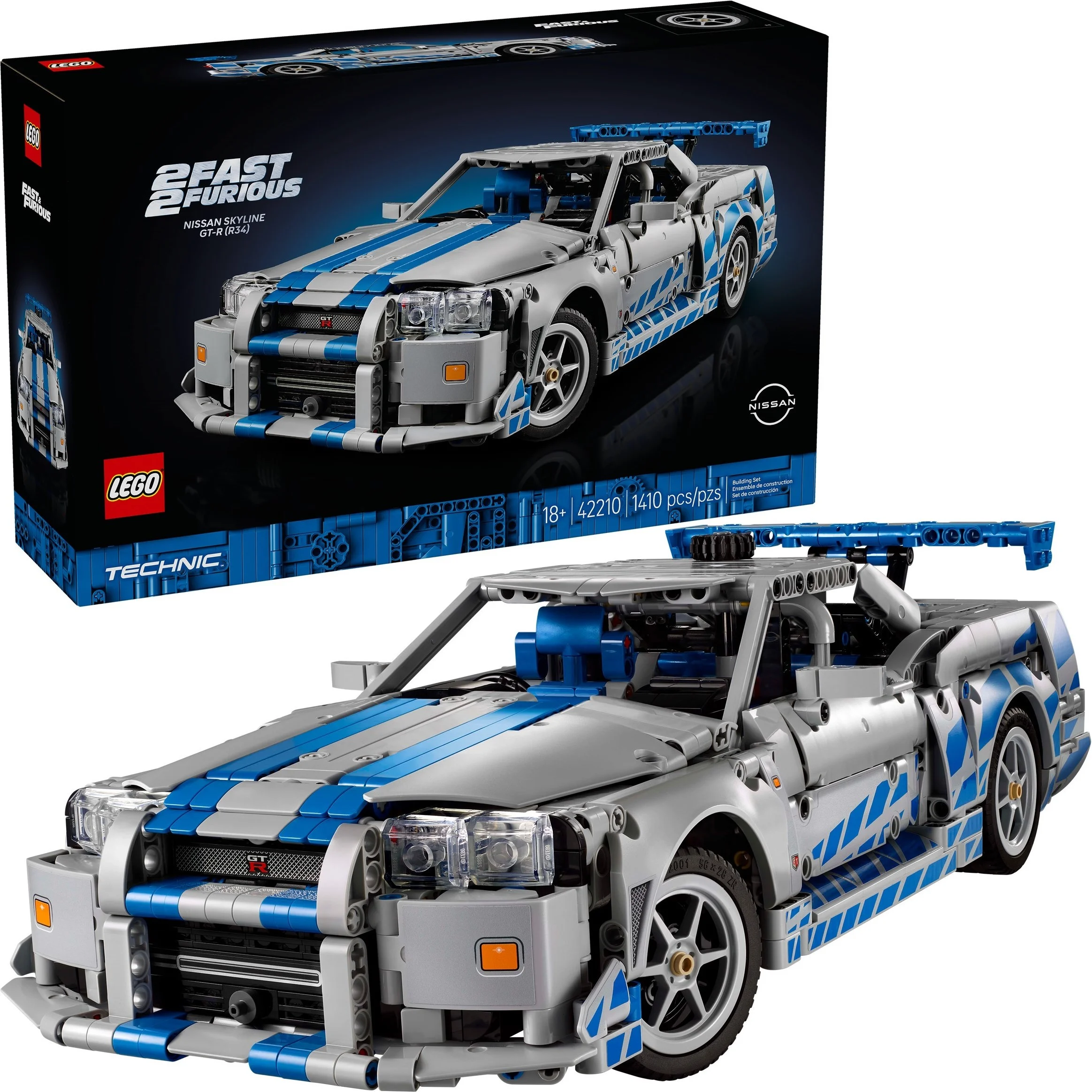 LEGO® 42210 Samochód Nissan Skyline GT-R (R34) z filmu Za szybcy, za wściekli - zdjęcie 3