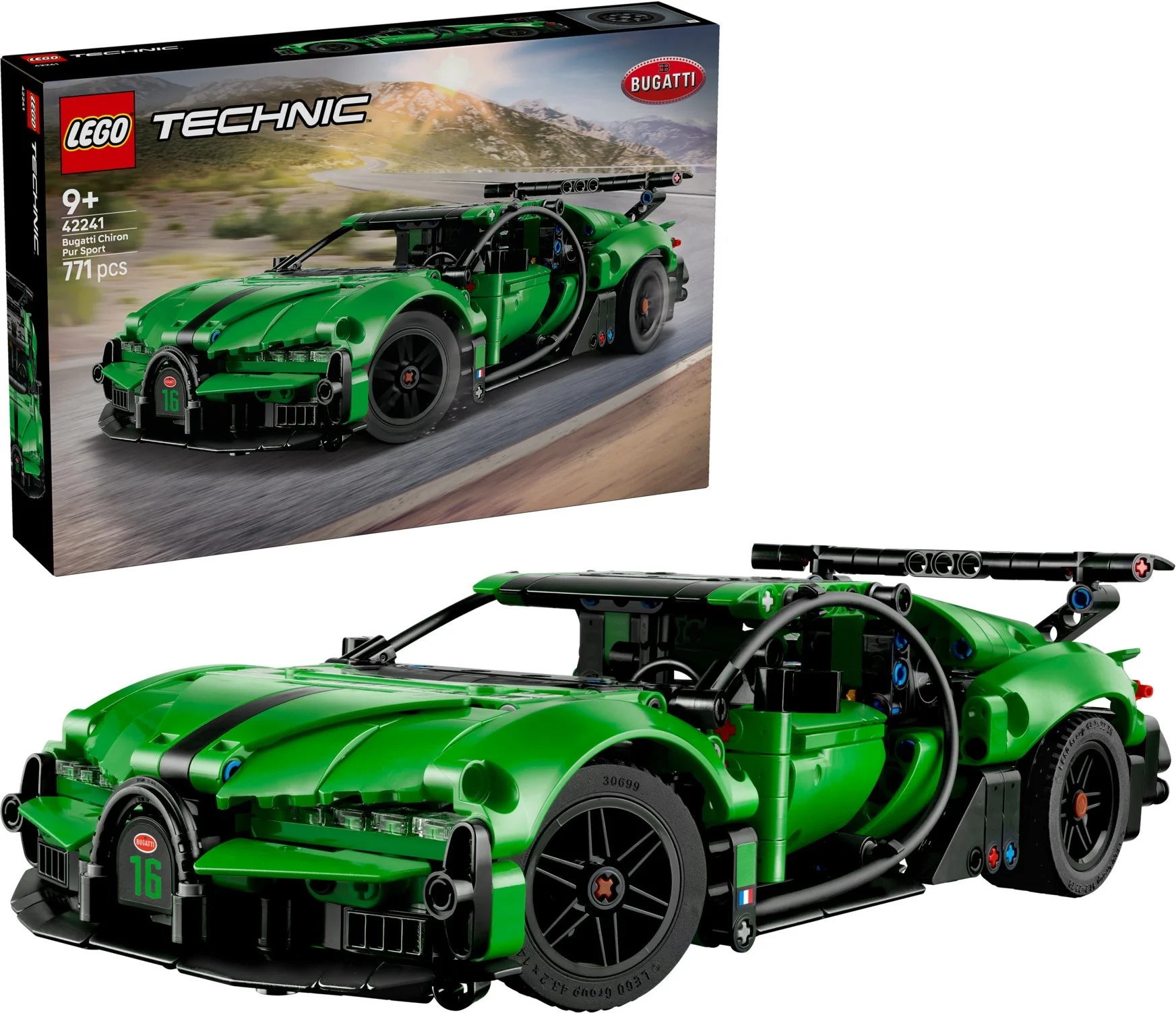 LEGO® 42241 Zielony hipersamochód Bugatti Chiron Pur Sport - zdjęcie 5