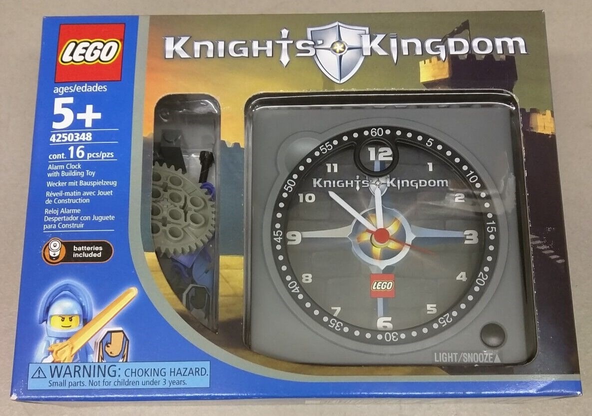 Knights' Kingdom Alarm Clock with Building Toy