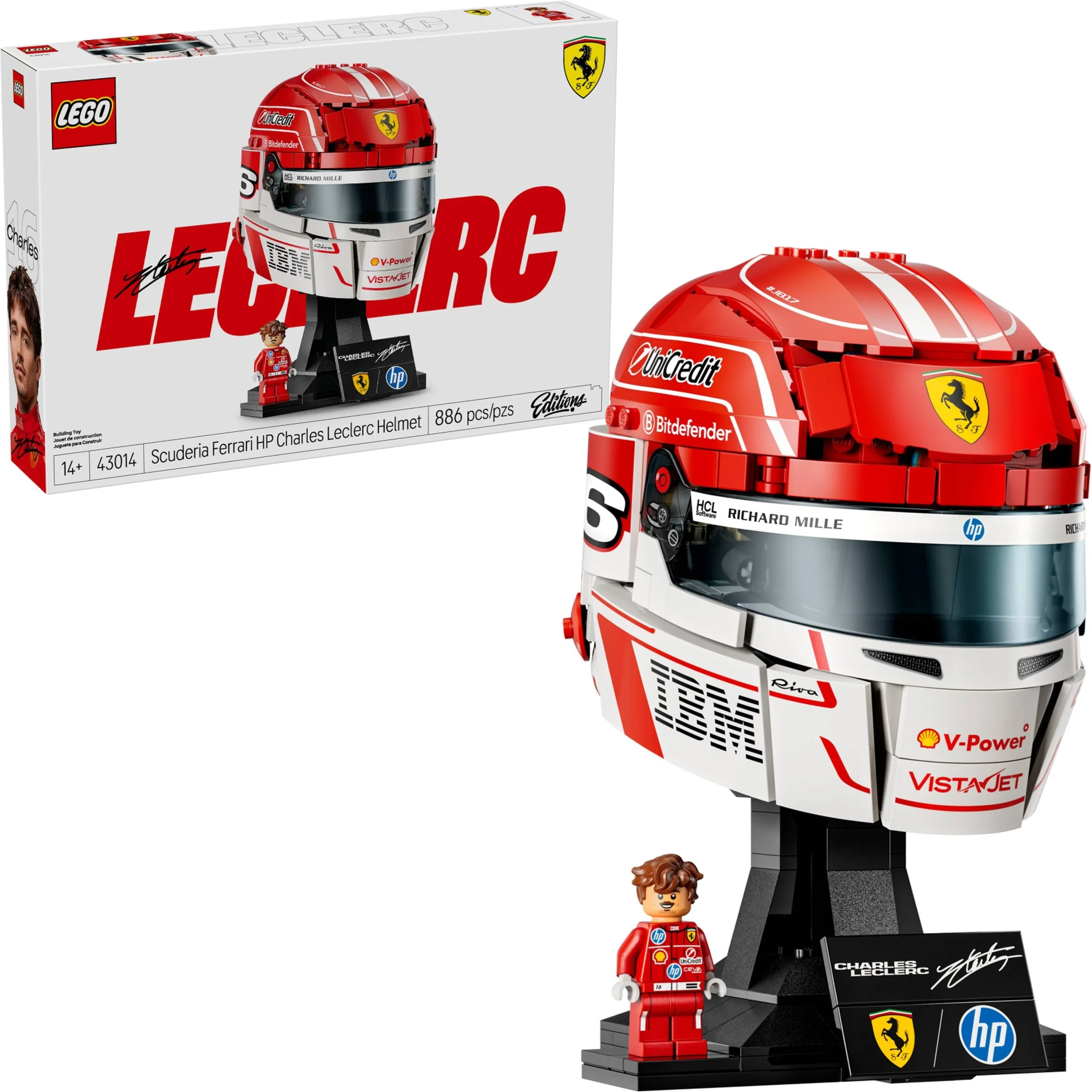 LEGO® 43014 LEGO Editions Formula 1 Vehicles Kask Charles Leclerc Scuderia Ferrari HP - zdjęcie 4