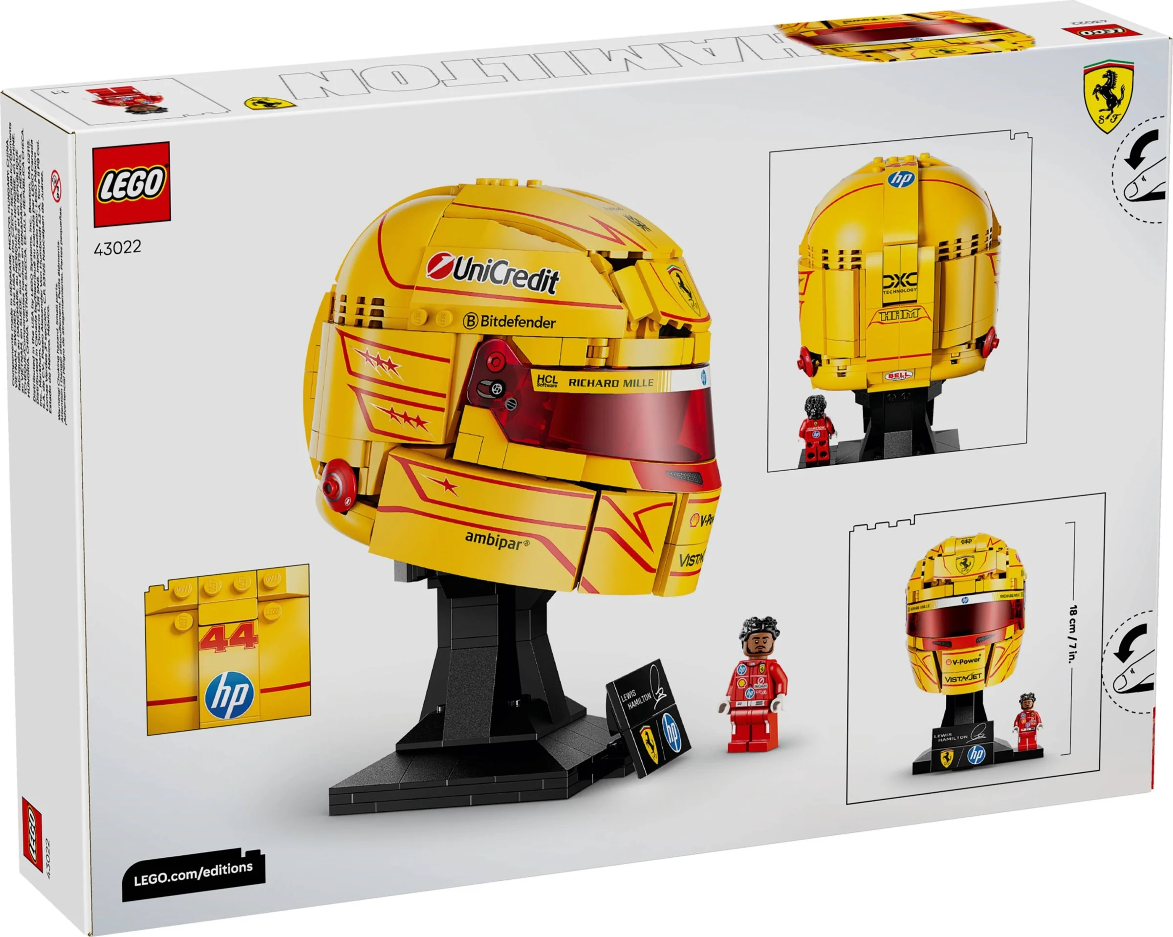 LEGO® 43022 LEGO Editions Formula 1 Vehicles Kask Lewis Hamilton Scuderia Ferrari HP - zdjęcie 3