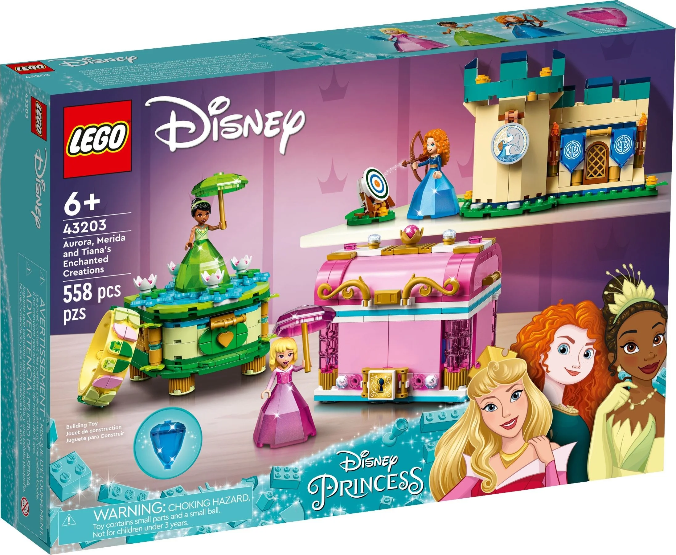 LEGO® 43203 Lego Disney Zaklęte twory Aurory Meridy Tiany szkatułka księżniczki - zdjęcie 2