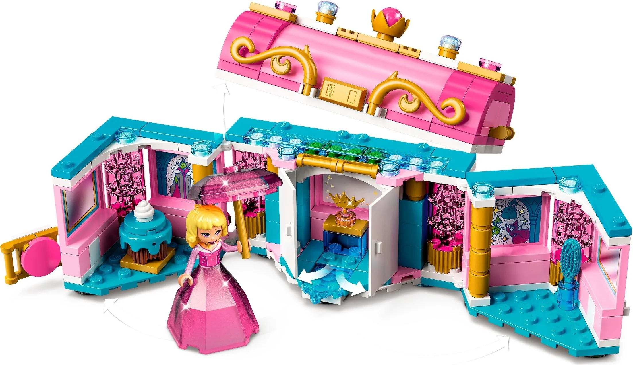LEGO® 43203 Lego Disney Zaklęte twory Aurory Meridy Tiany szkatułka księżniczki - zdjęcie 4