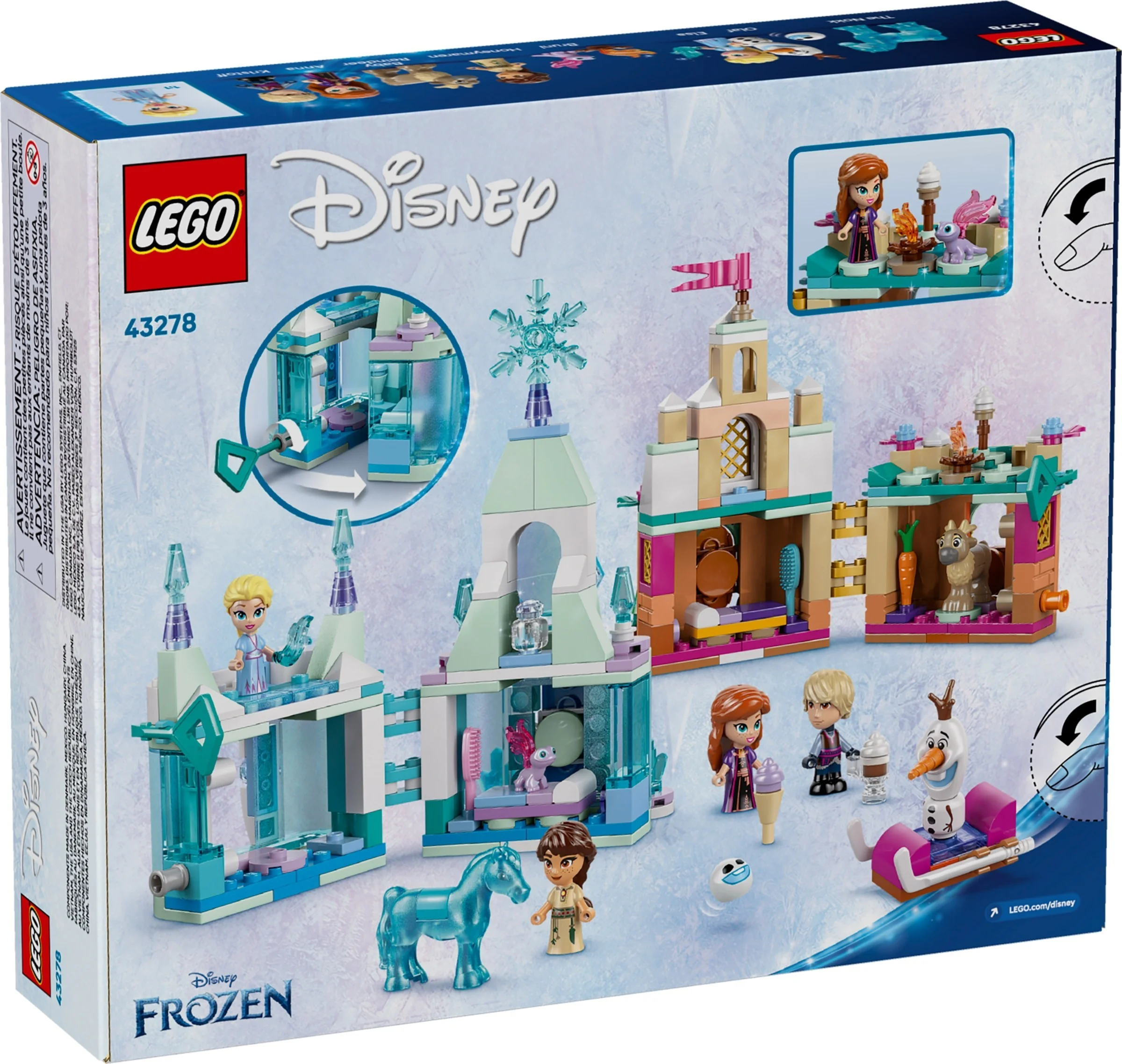 Miniaturowy zamek w Arendelle i lodowy pałac Elzy