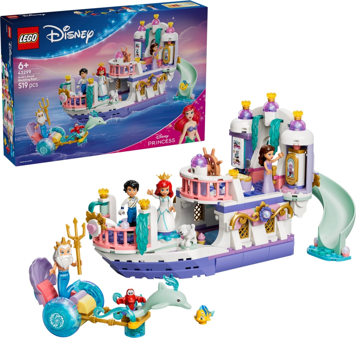 LEGO® 43299 Królewska łódź weselna Arielki - zdjęcie 7
