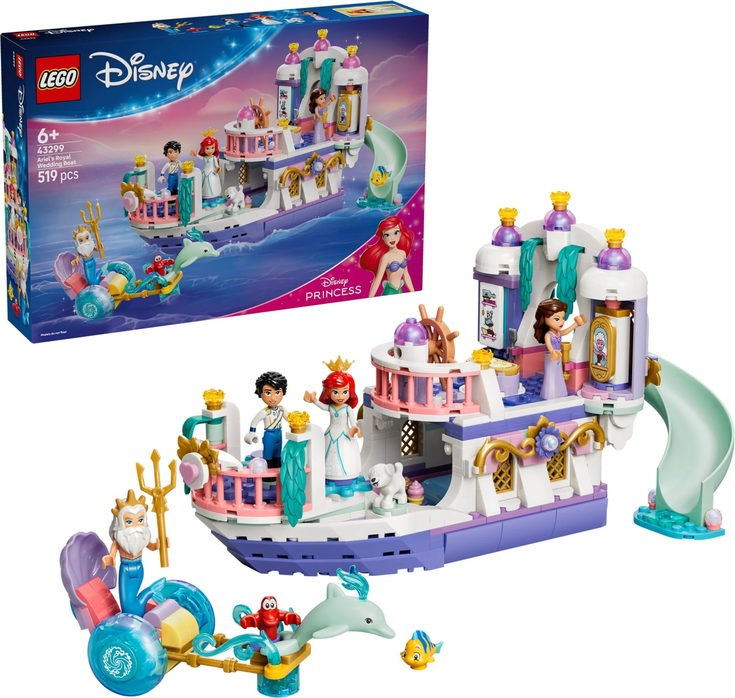 LEGO® 43299 Królewska łódź weselna Arielki - zdjęcie 6