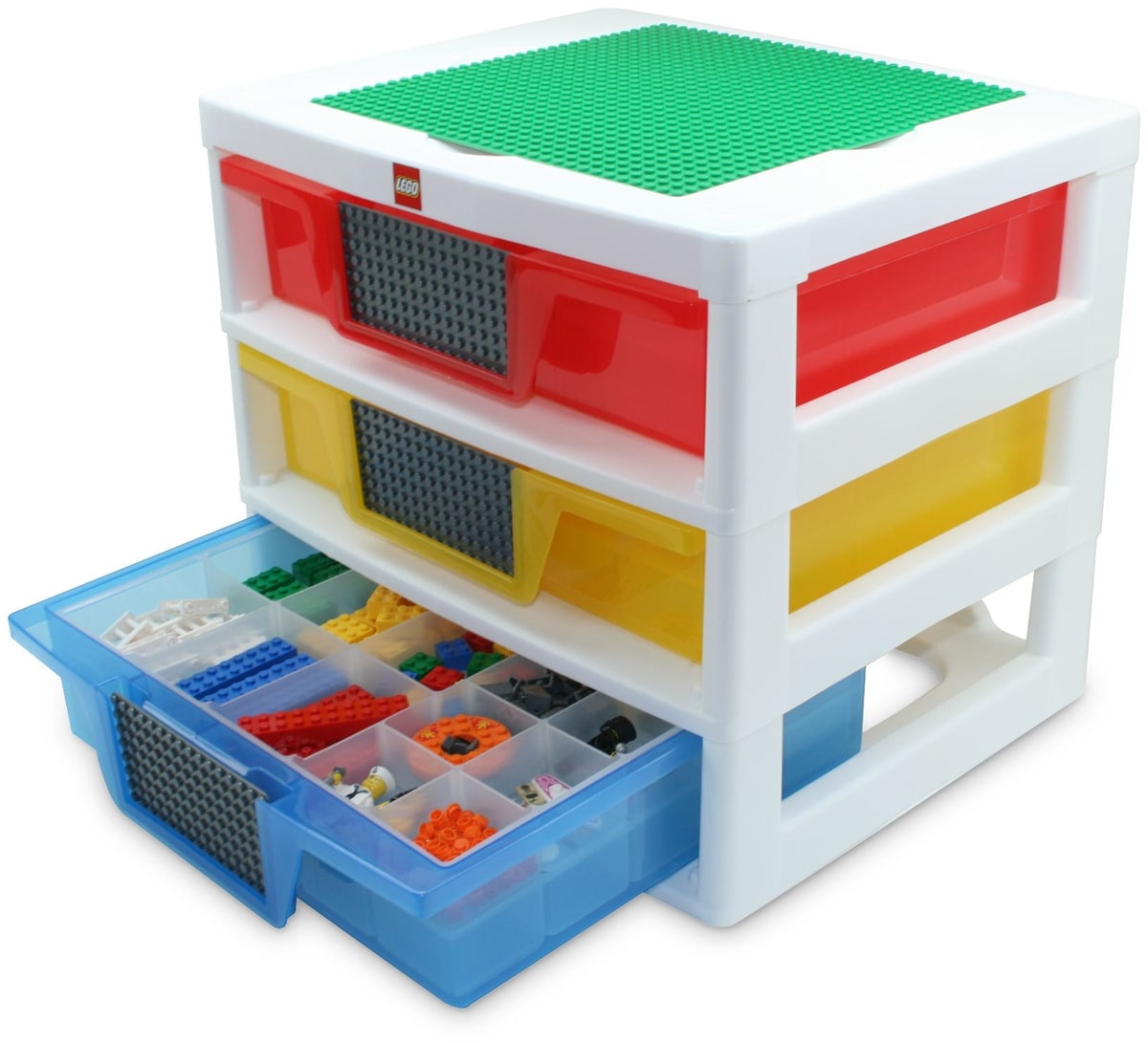 3-Drawer Storage (White - Red/Yellow/Blue)