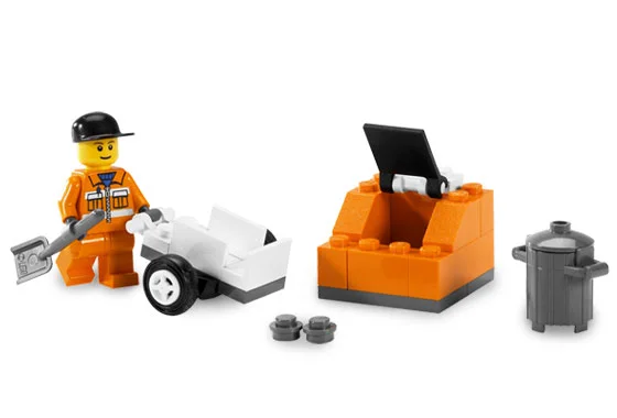 LEGO® 5611 nowy Lego City śmieciarz pracownik komunalny Misb 2008 - zdjęcie 3