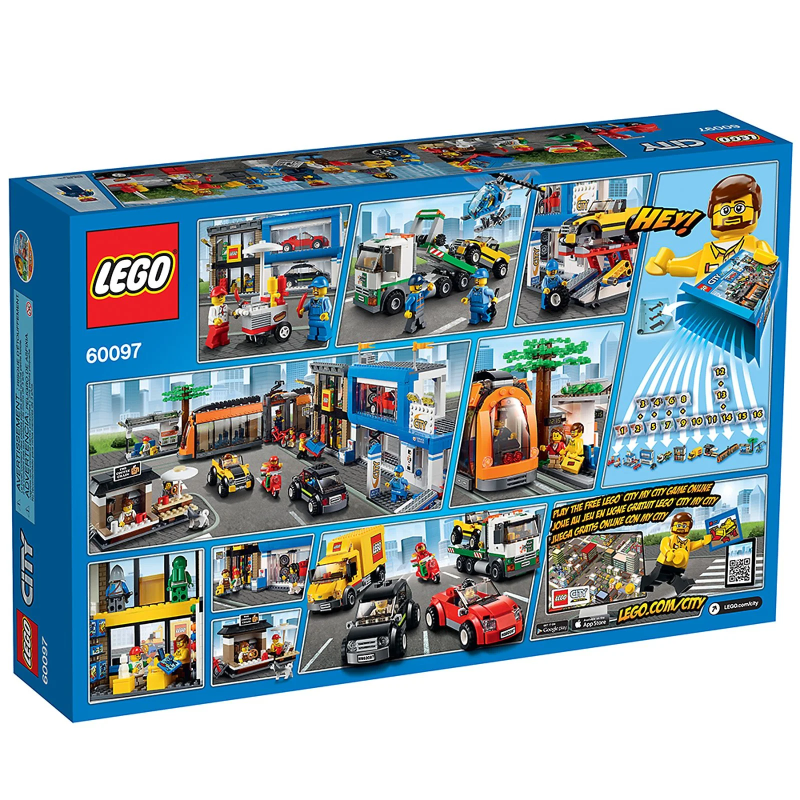 LEGO® 60097 City Zestaw Plac Miejski Tramwaj Helikopter Auta Laweta Sklep - zdjęcie 3