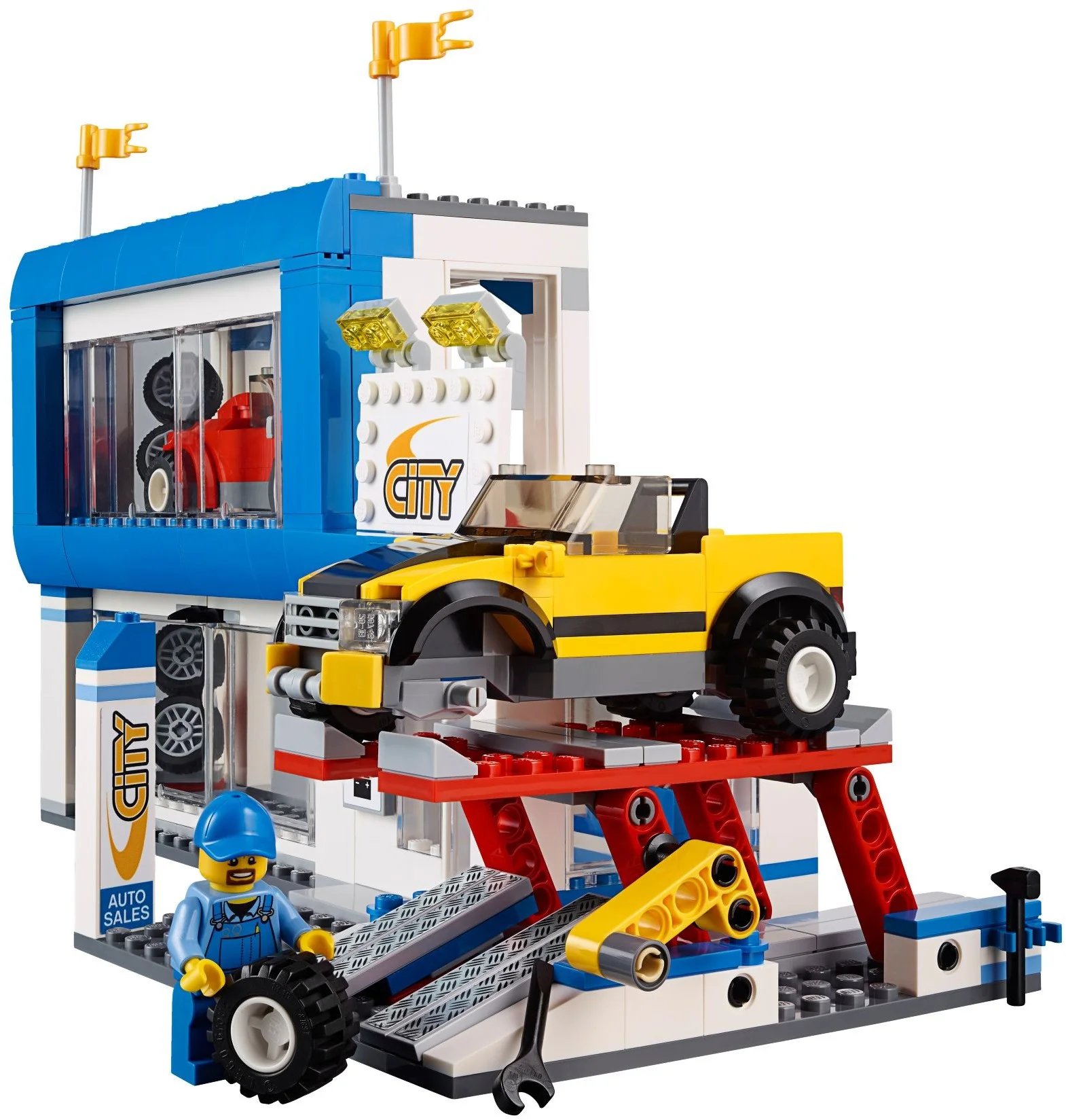 LEGO® 60097 City Zestaw Plac Miejski Tramwaj Helikopter Auta Laweta Sklep - zdjęcie 14