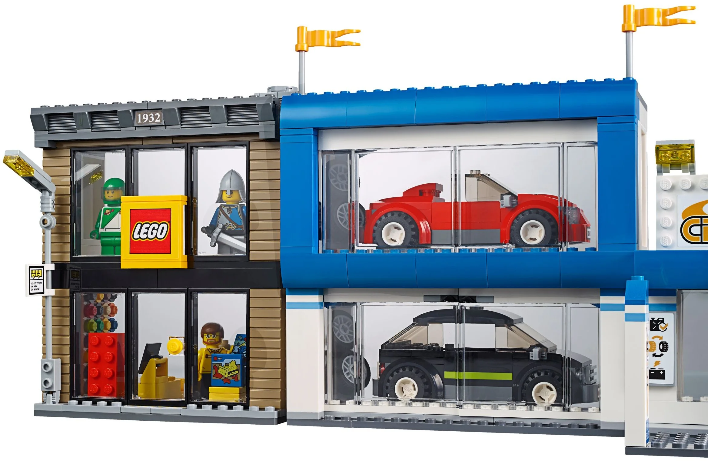 LEGO® 60097 City Zestaw Plac Miejski Tramwaj Helikopter Auta Laweta Sklep - zdjęcie 15