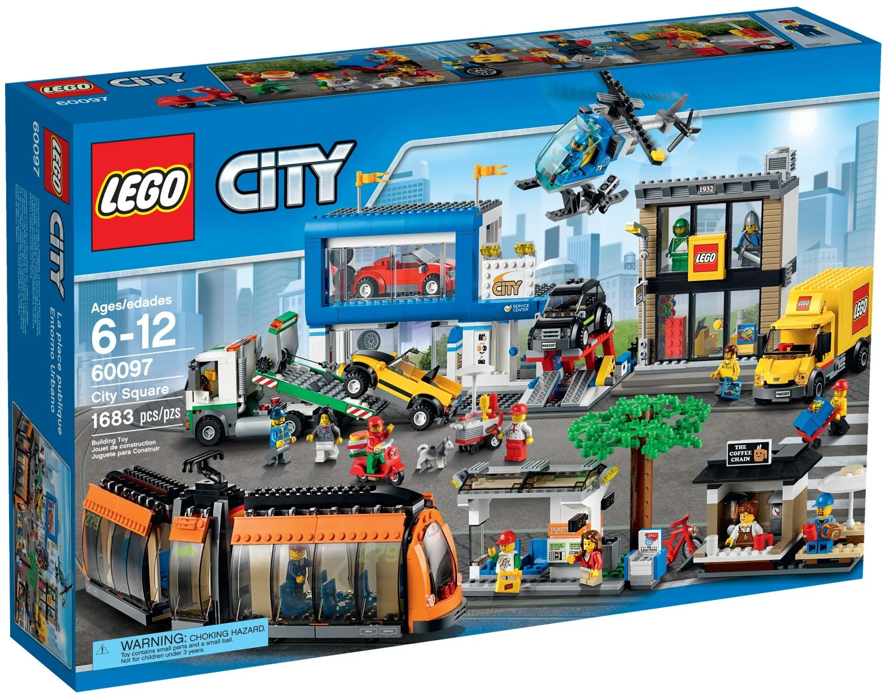 City Zestaw Plac Miejski Tramwaj Helikopter Auta Laweta Sklep