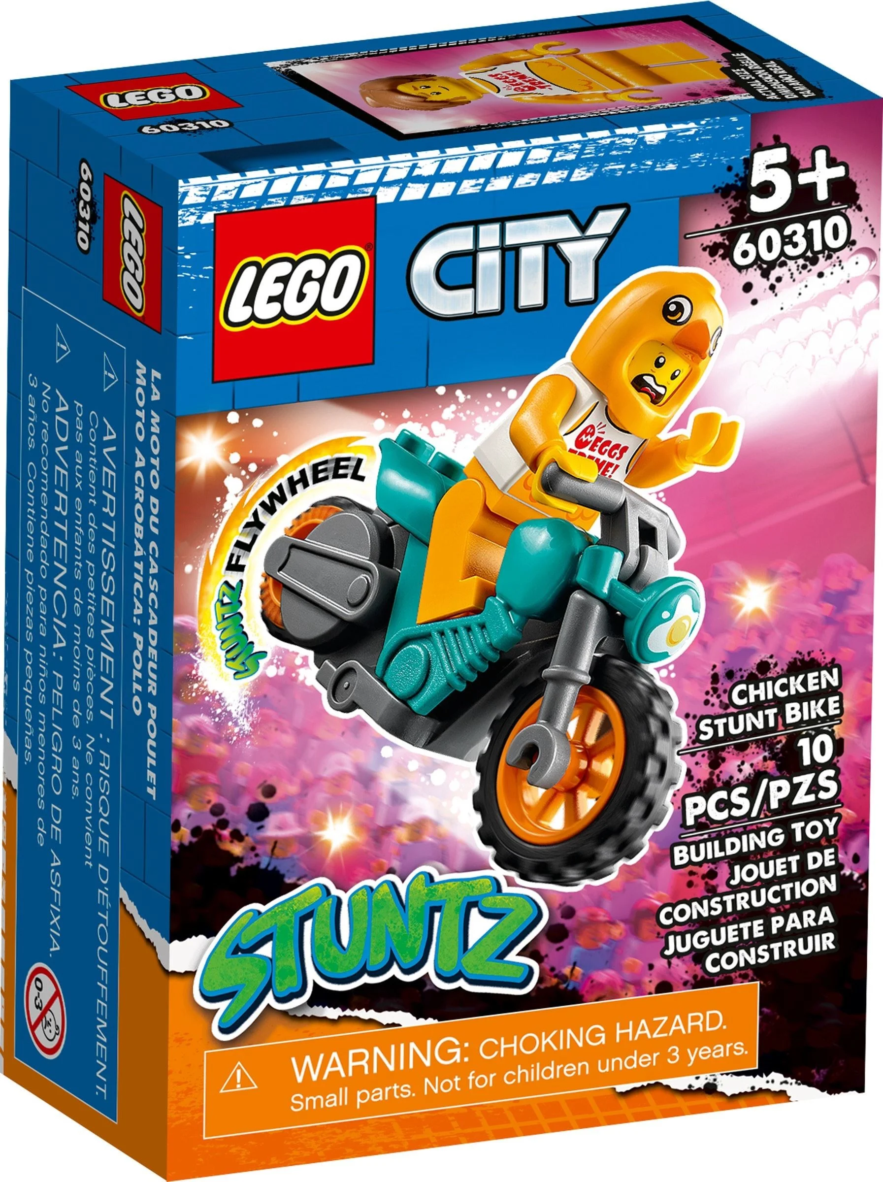 LEGO® 60310 Stuntz Motocykl Kaskaderski Clemmons Kurczak, Nowy - zdjęcie 2