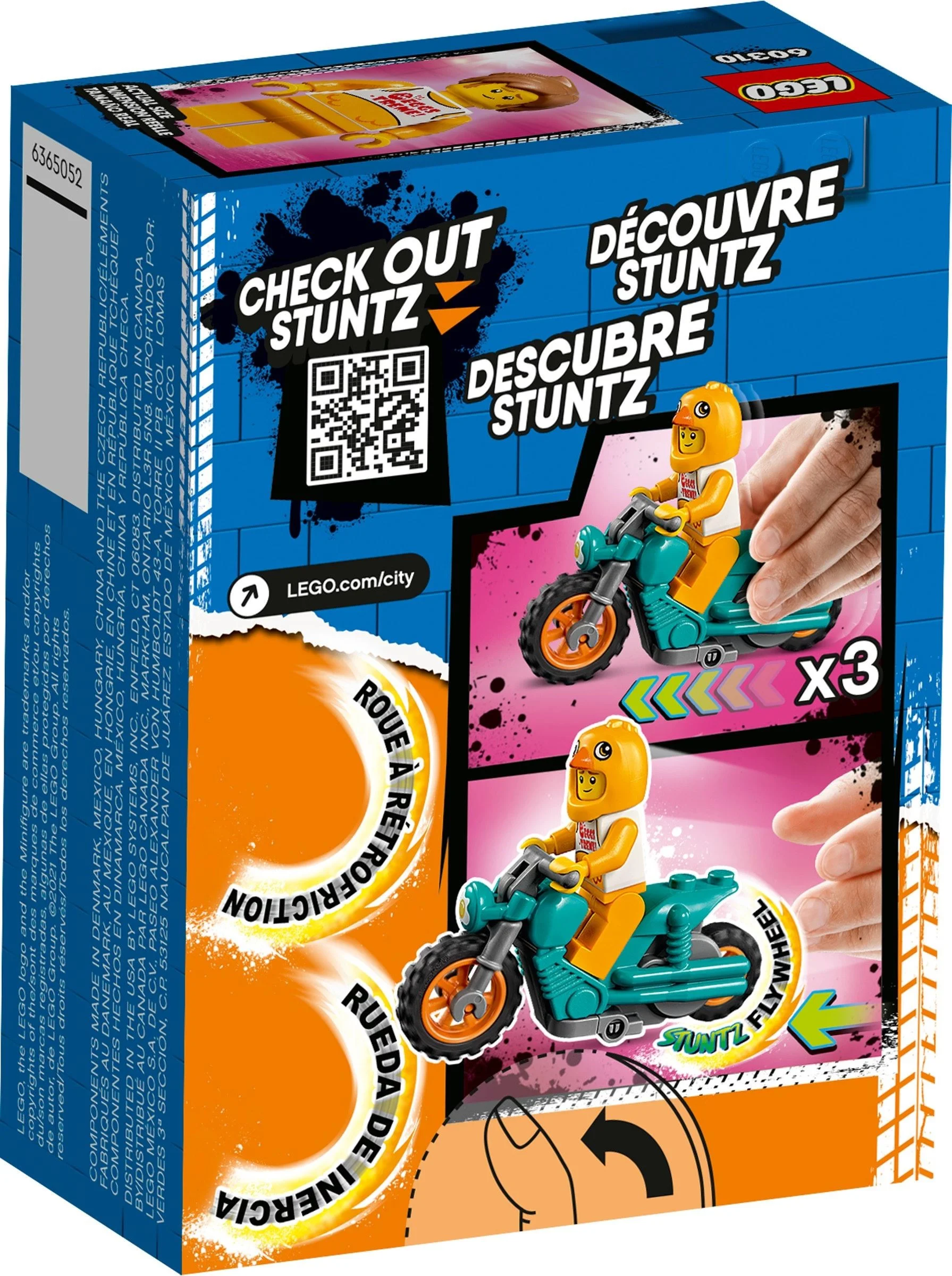 LEGO® 60310 Stuntz Motocykl Kaskaderski Clemmons Kurczak, Nowy - zdjęcie 3
