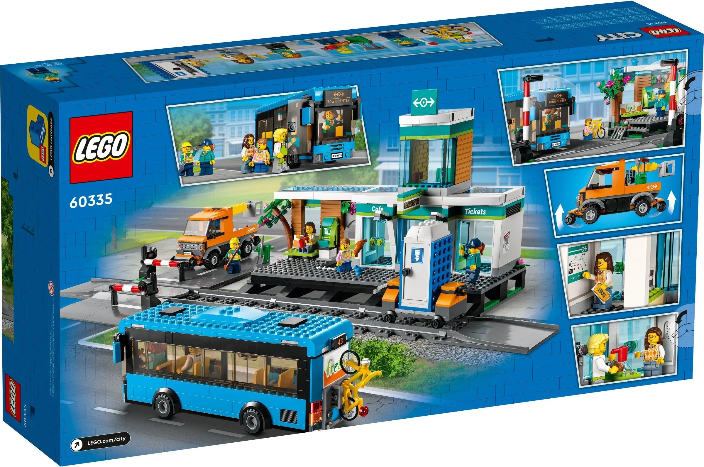 LEGO® 60335 Dworzec kolejowy Przystanek Autobus Pociąg Peron Szlaban - zdjęcie 3
