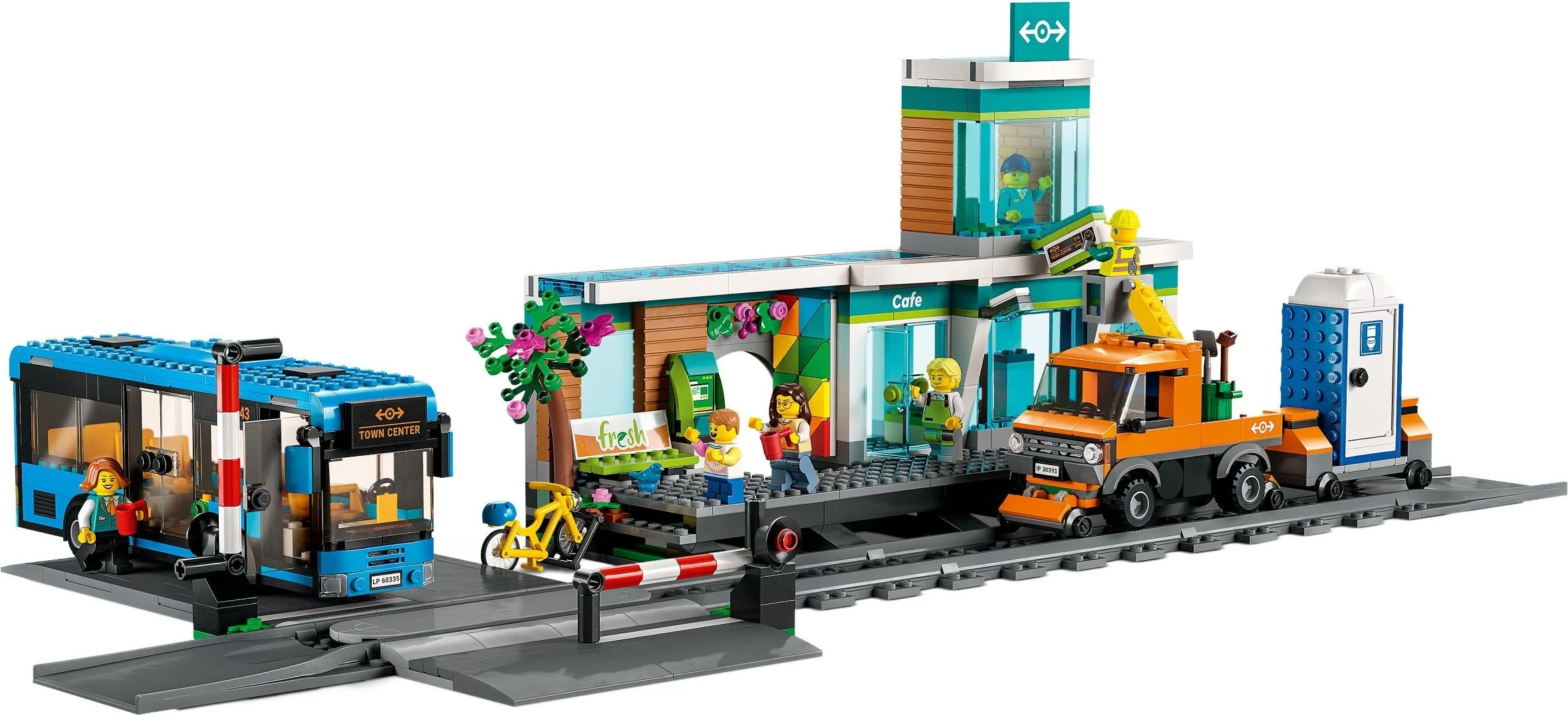 LEGO® 60335 Dworzec kolejowy Przystanek Autobus Pociąg Peron Szlaban - zdjęcie 5