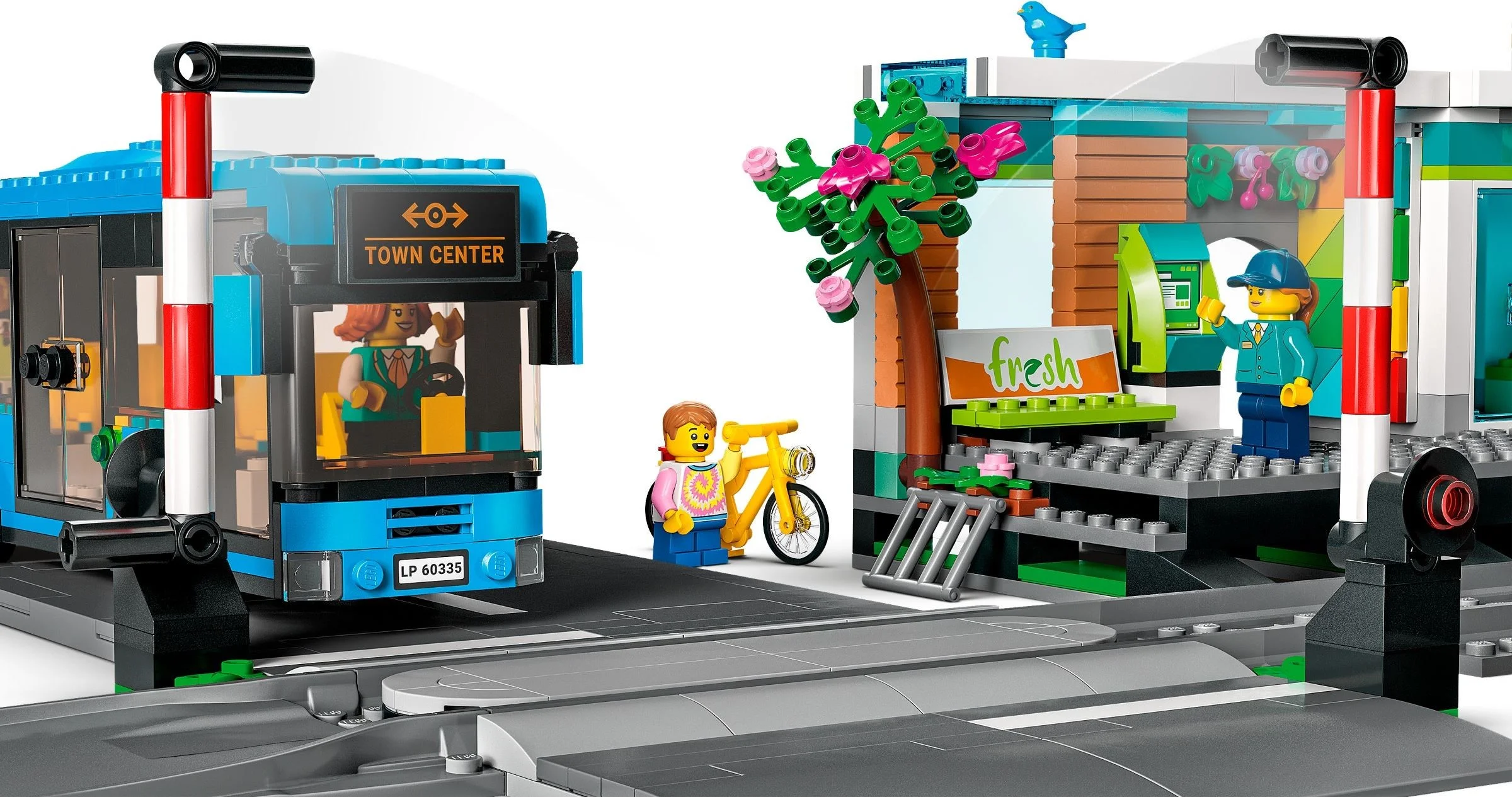 LEGO® 60335 Dworzec kolejowy Przystanek Autobus Pociąg Peron Szlaban - zdjęcie 8