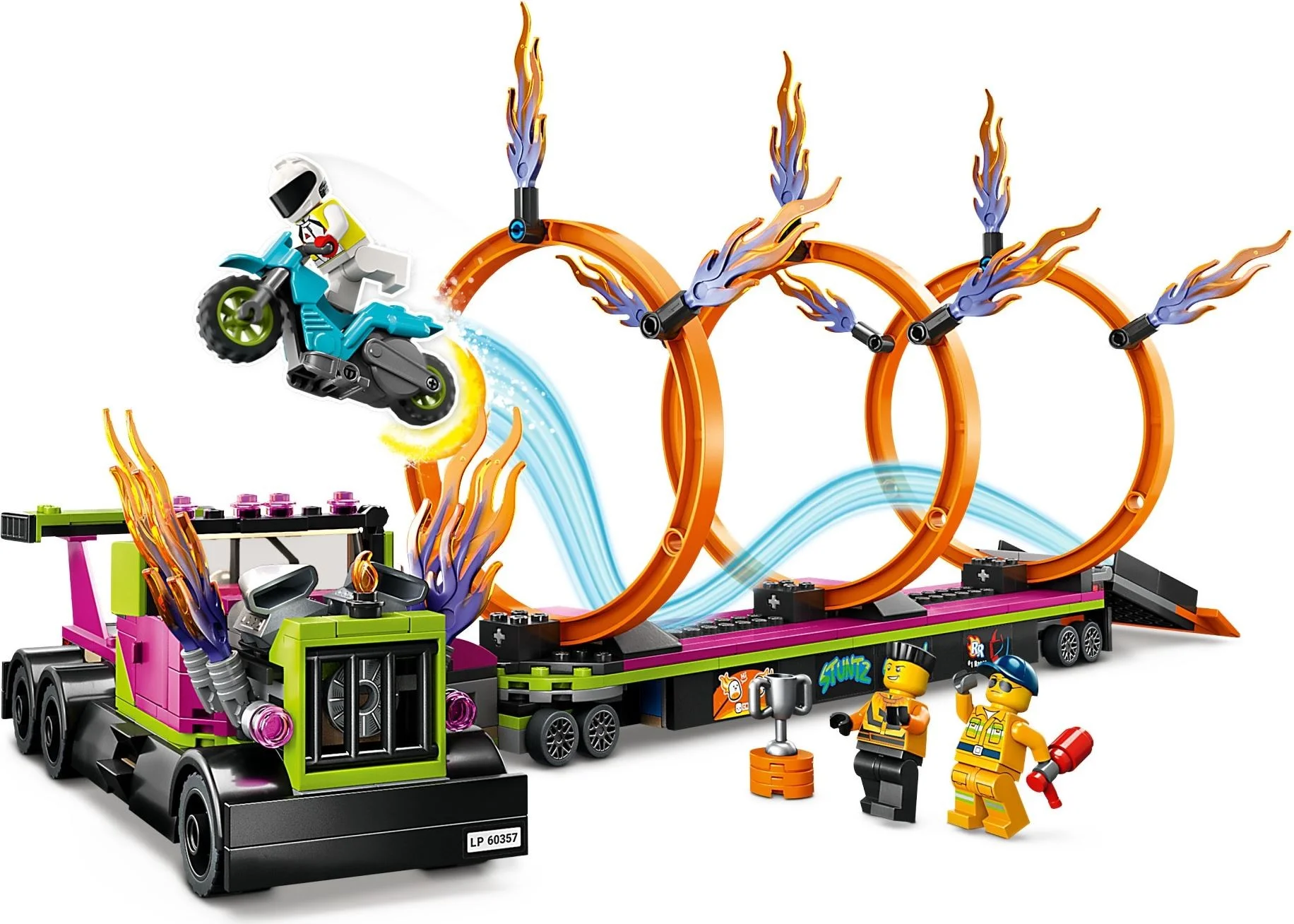 LEGO® 60357 Wyzwanie kaskaderskie — ciężarówka i ogniste obręcze - zdjęcie 3