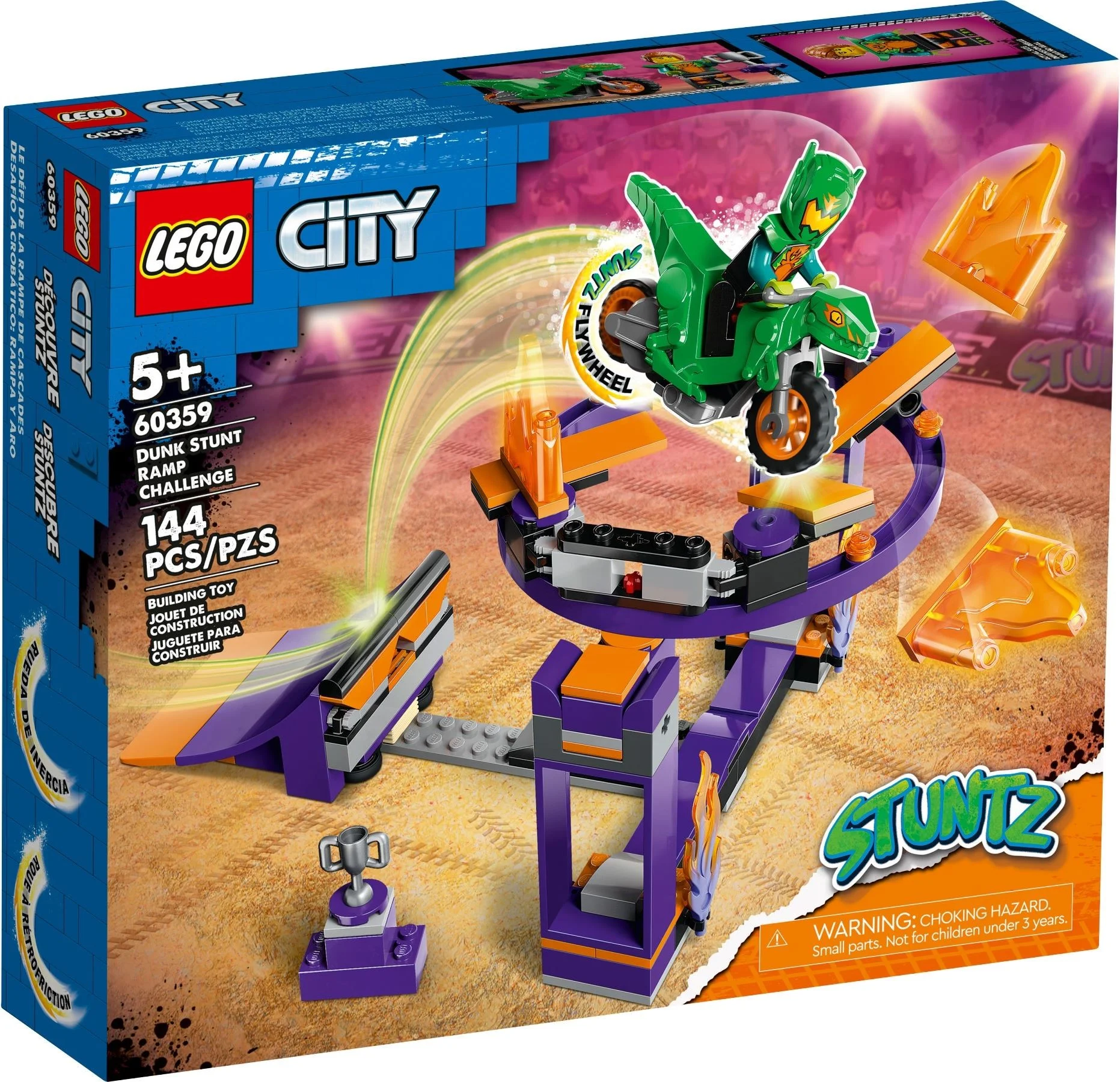 LEGO® 60359 Wyzwanie kaskaderskie rampa z kołem do przeskakiwania
