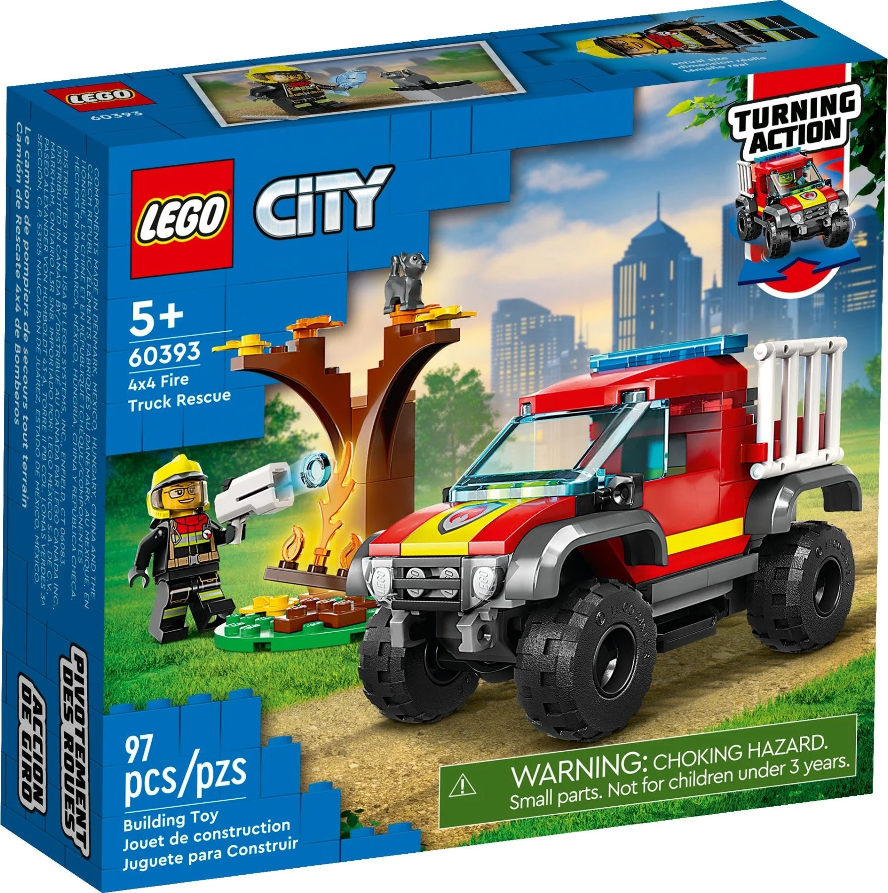LEGO® 60393 Wóz strażacki 4x4 – misja ratunkowa