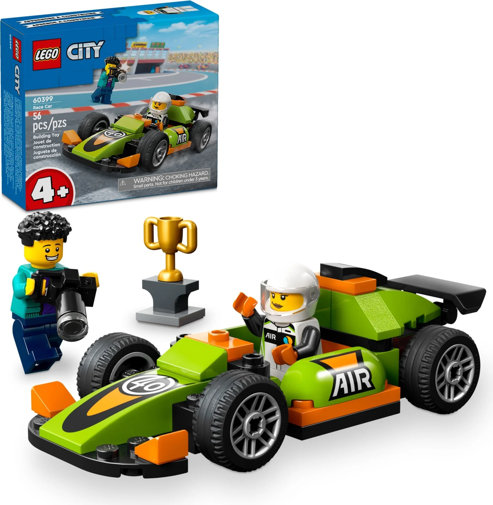 LEGO® 60399 Zielony samochód wyścigowy+ torba papierowa Lego r. S mała - zdjęcie 2