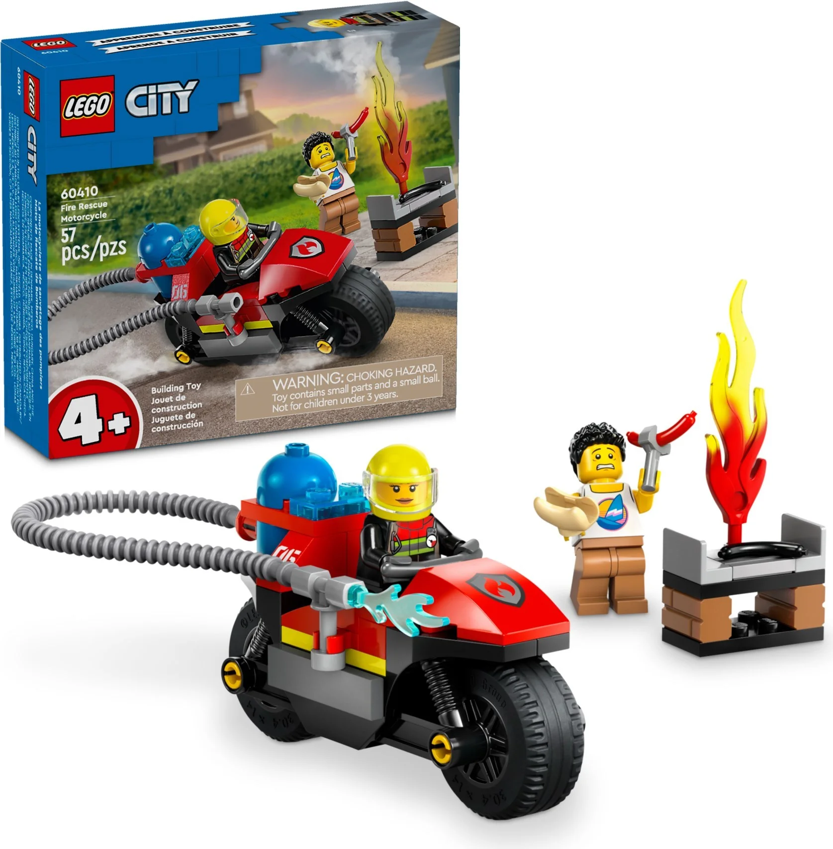LEGO® 60410 Straż Pożarna Motocykl ratunkowy grill klocki 2 Figurki - zdjęcie 2