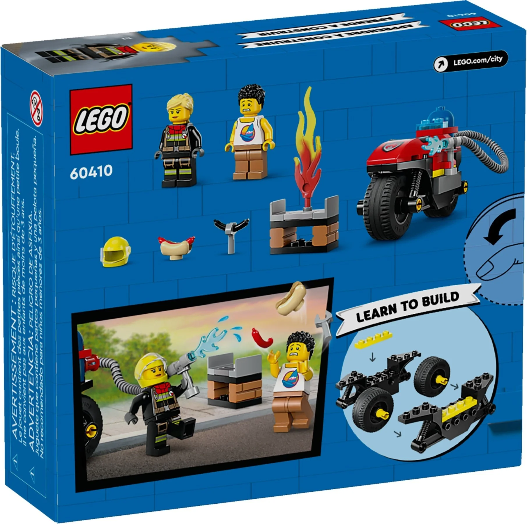 LEGO® 60410 Straż Pożarna Motocykl ratunkowy grill klocki 2 Figurki - zdjęcie 5