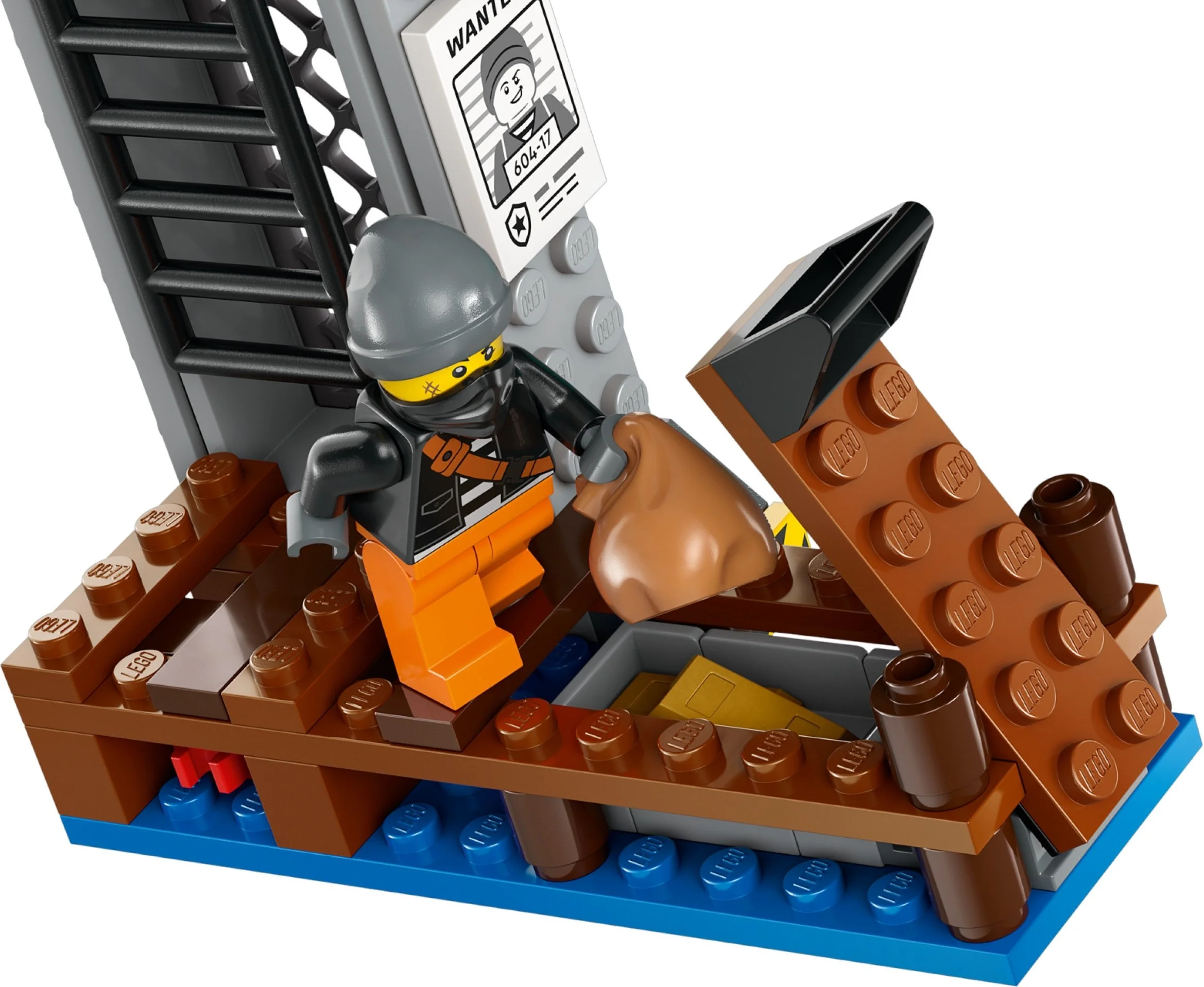 LEGO® 60417 Policyjna motorówka i kryjówka złodziejaszków Nowy - zdjęcie 5