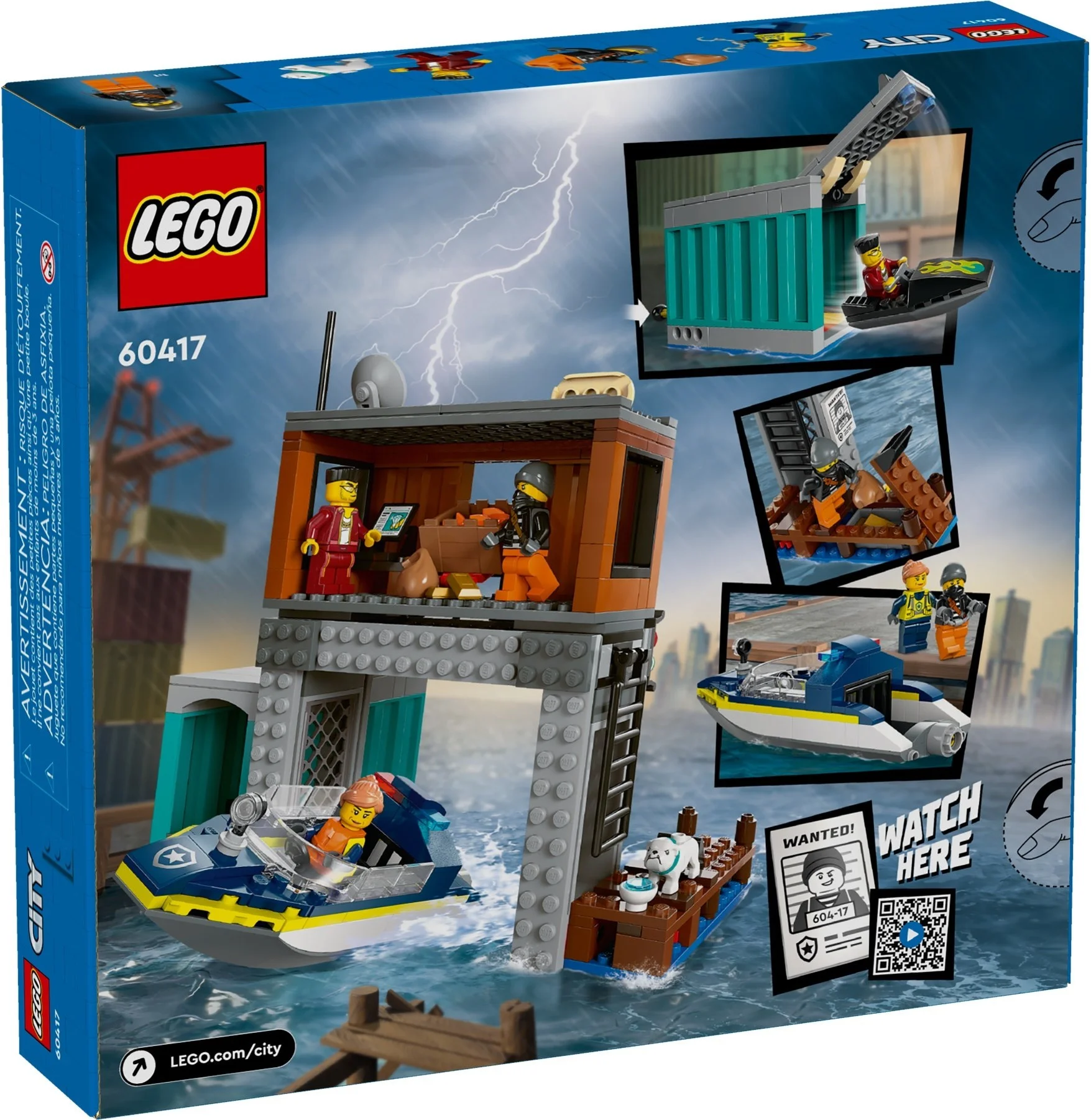 LEGO® 60417 Policyjna motorówka i kryjówka złodziejaszków Nowy - zdjęcie 7