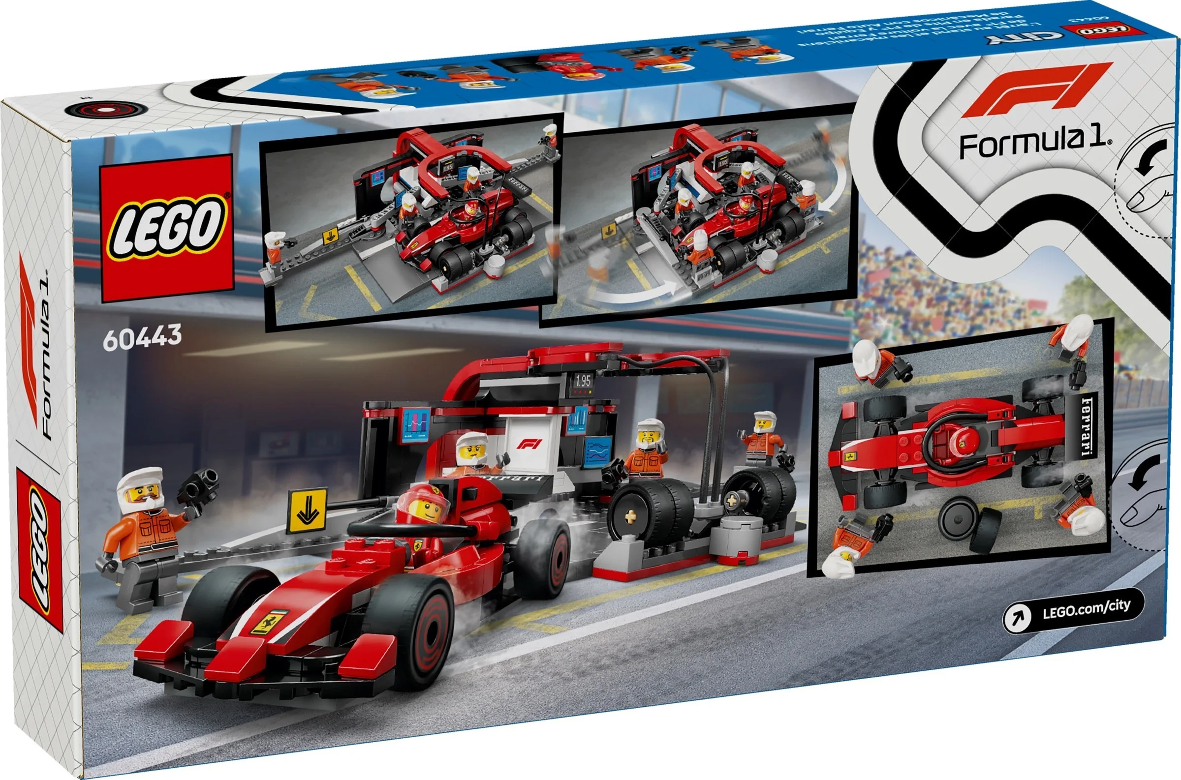 F1 Pit stop i mechanicy z bolidem Ferrari