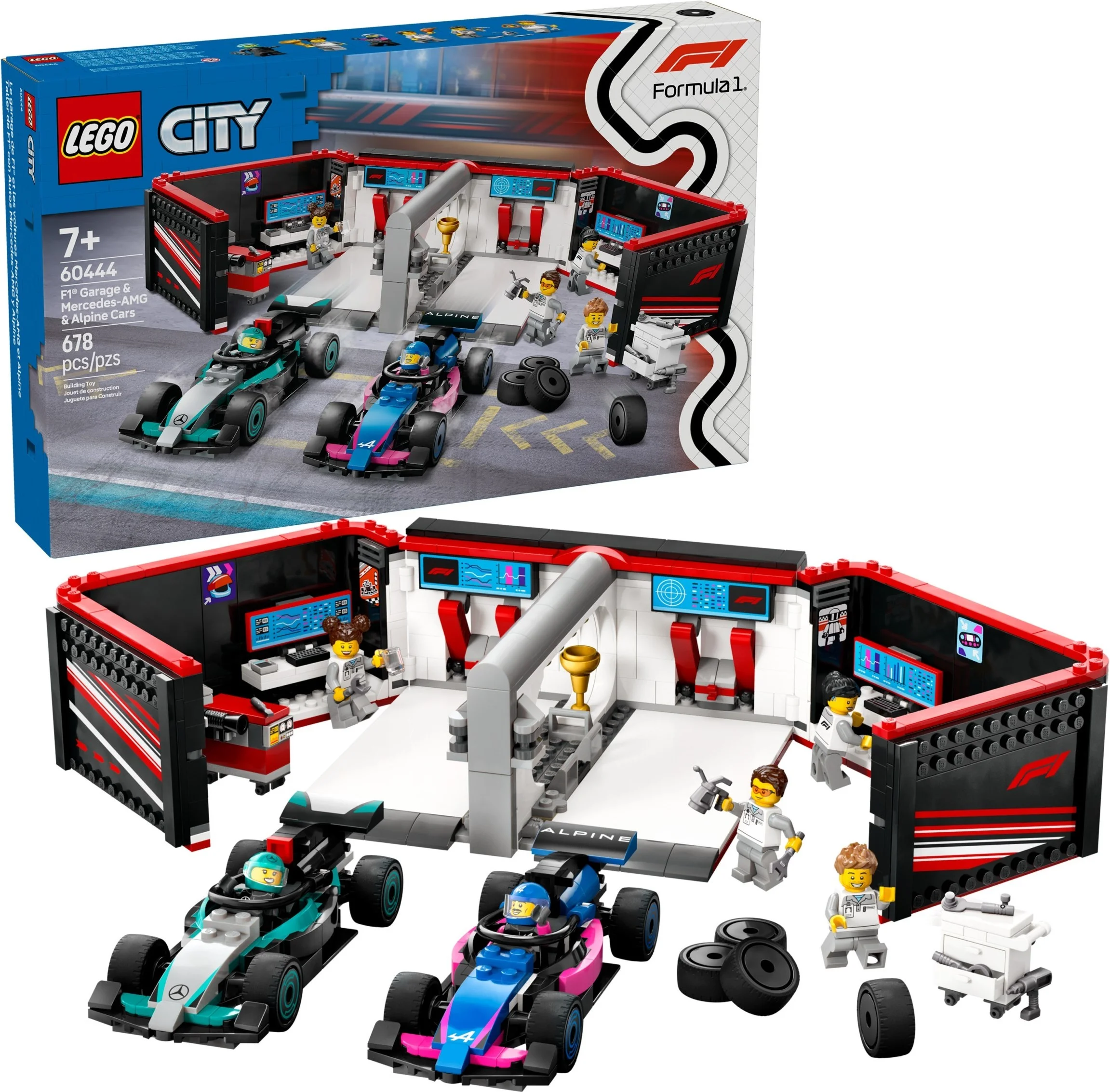 LEGO® 60444 F1 Garaż i bolidy Mercedes-AMG i Alpine - zdjęcie 3