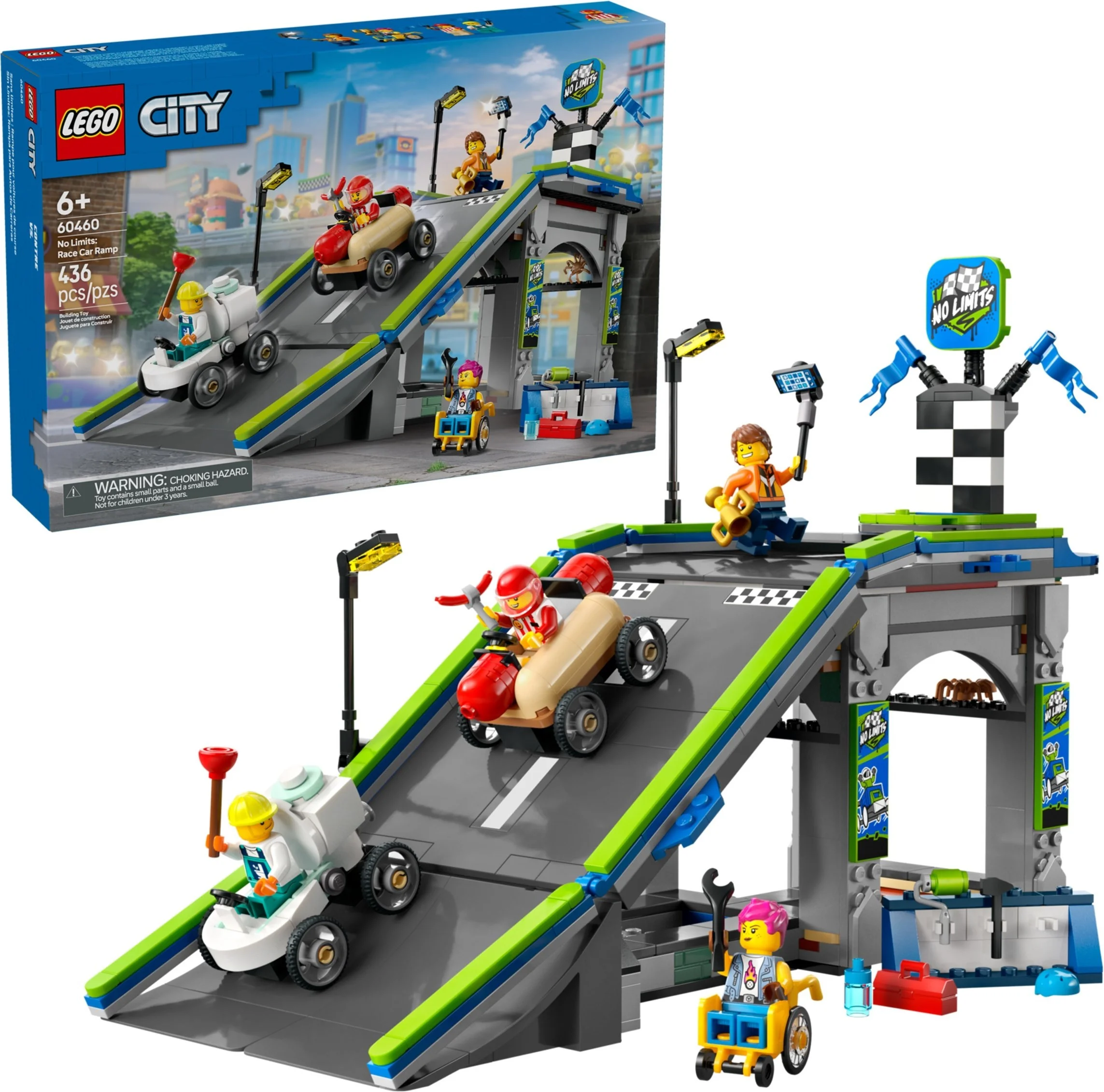 LEGO® 60460 Bez granic: tor z rampami dla wyścigówek - zdjęcie 3