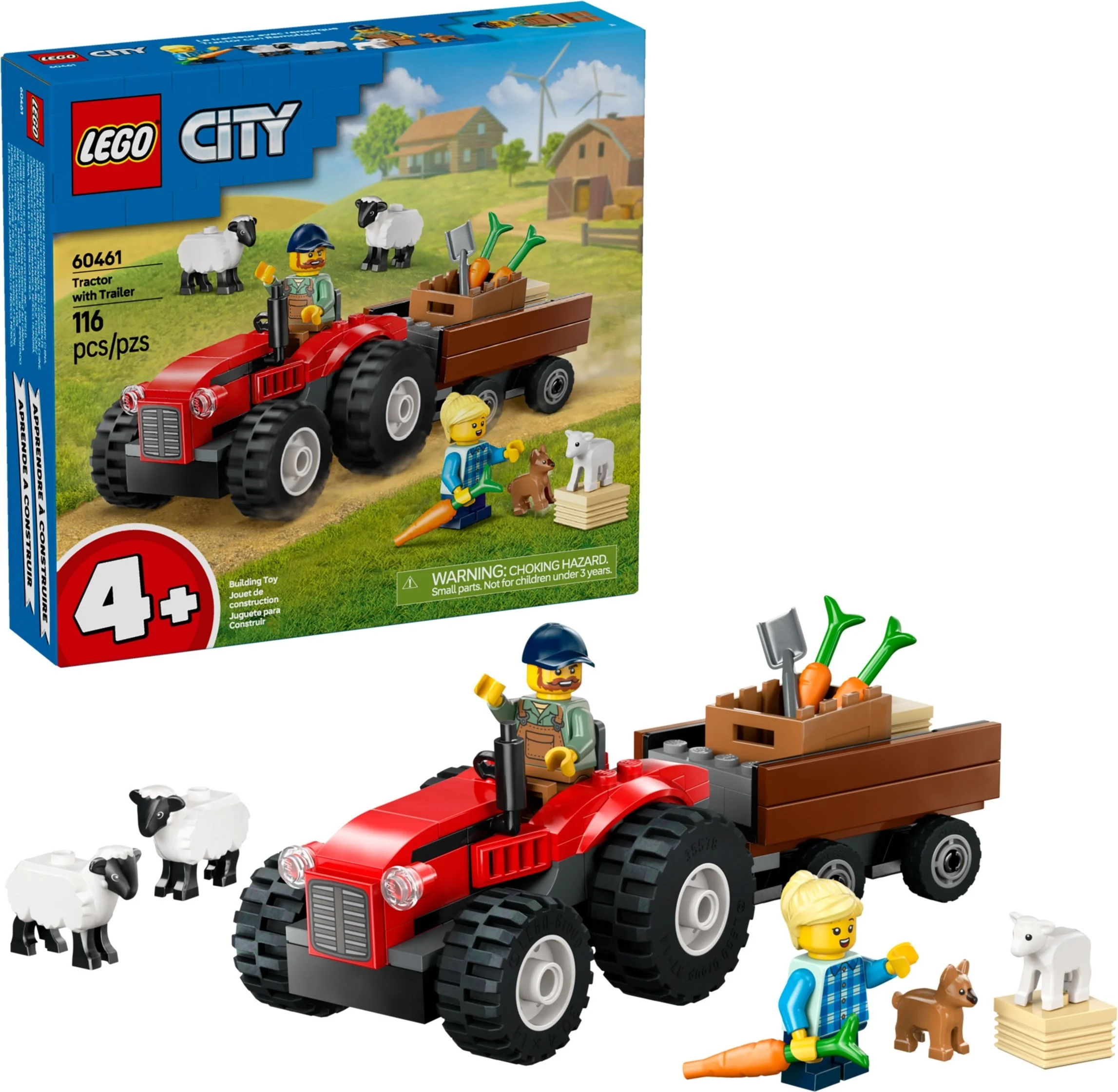LEGO® 60461 Czerwony traktor z przyczepą i owcą - zdjęcie 3