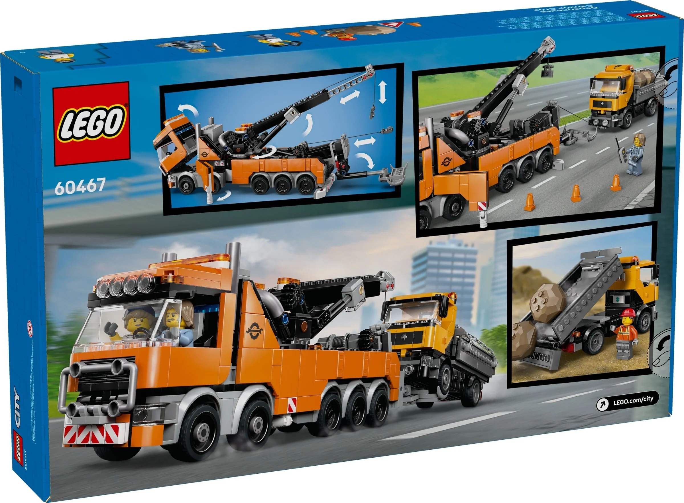 LEGO® 60467 Wóz holowniczy z dźwigiem
