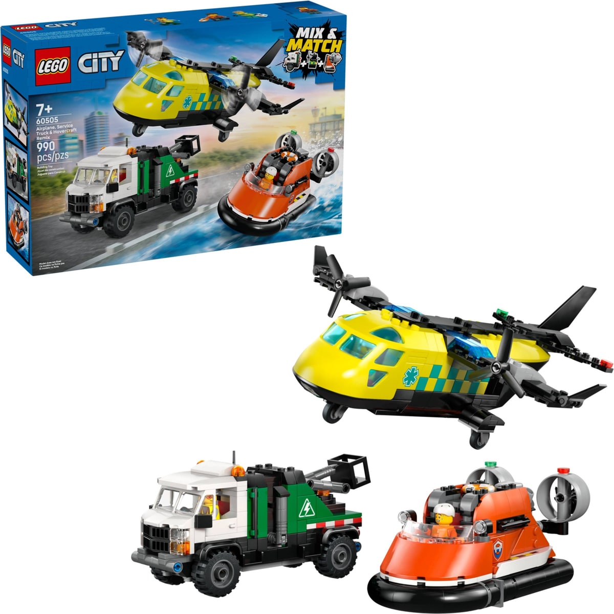 LEGO® 60505 Zestaw z samolotem, ciężarówką serwisową i poduszkowcem - zdjęcie 6