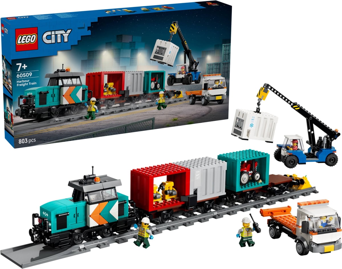 LEGO® 60509 Portowy pociąg towarowy, dźwig i ciężarówka - zdjęcie 6