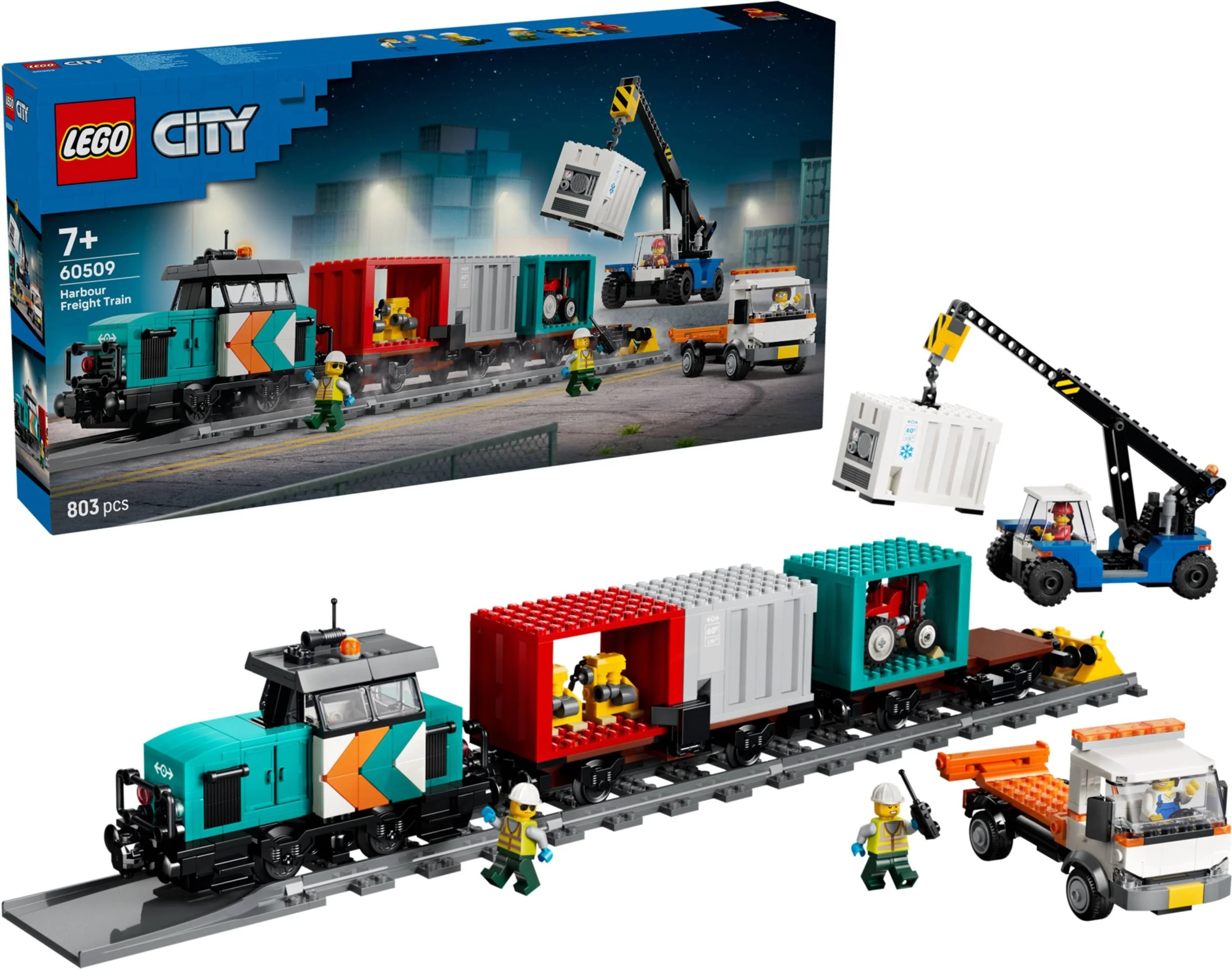 LEGO® 60509 Portowy pociąg towarowy, dźwig i ciężarówka - zdjęcie 5