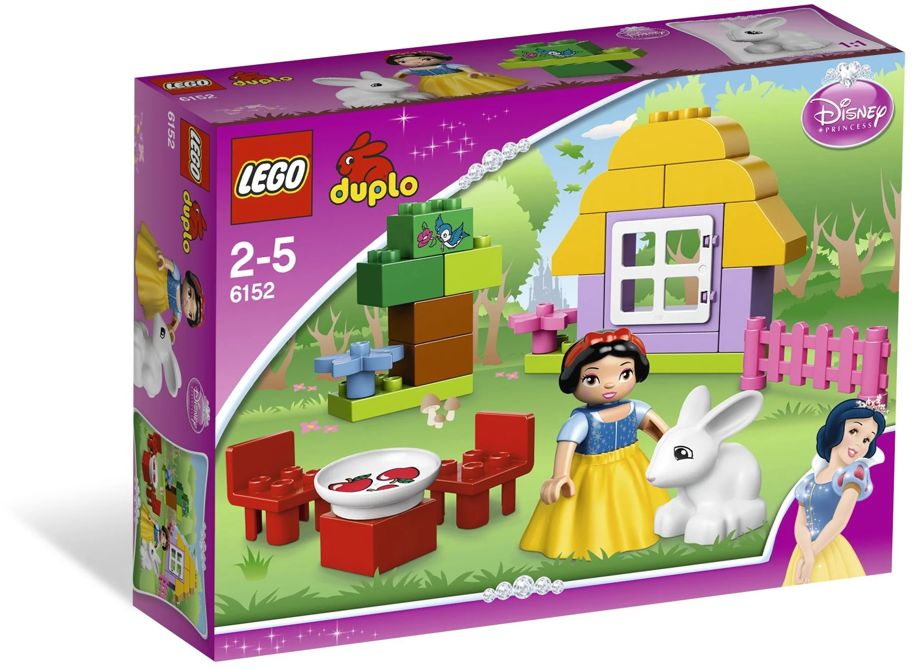 LEGO® 6152 Disney Princess Chatka Królewny Śnieżki Królik Okno Drzewo - zdjęcie 2