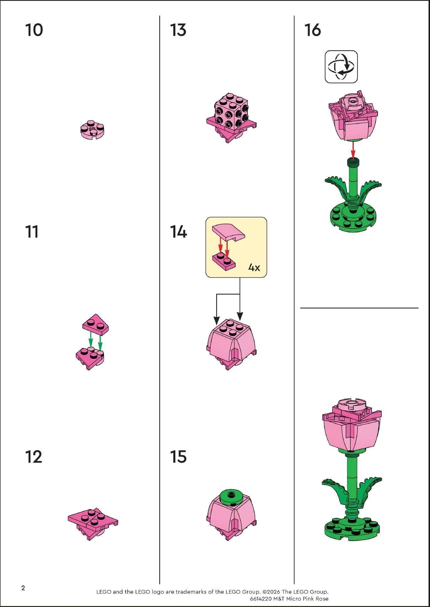 LEGO® 6614220 Micro Pink Rose - zdjęcie 4