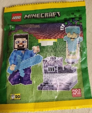 Zestaw Lego Minecraft Minifigure Polybag Steve with Diamond Armor #