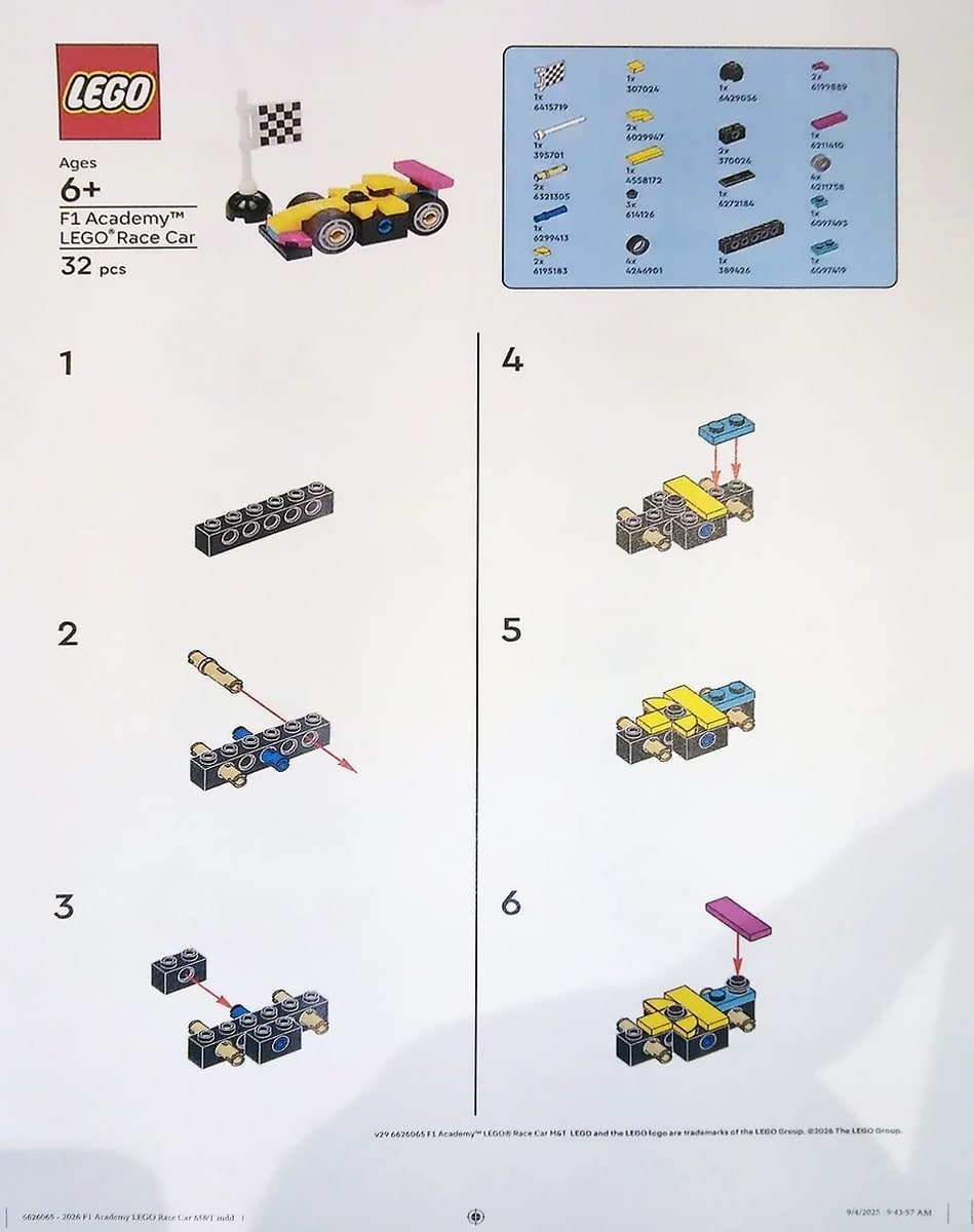 LEGO® 6626065 F1 ACADEMY LEGO Race Car - zdjęcie 3