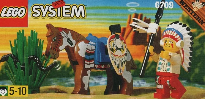 LEGO® 6709 Unikat wada produkcyjna Lego Western System misprint Indian Misb 1997