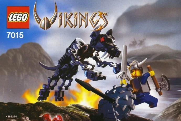 LEGO® 7015 Viking Warrior challenges the Fenris Wolf